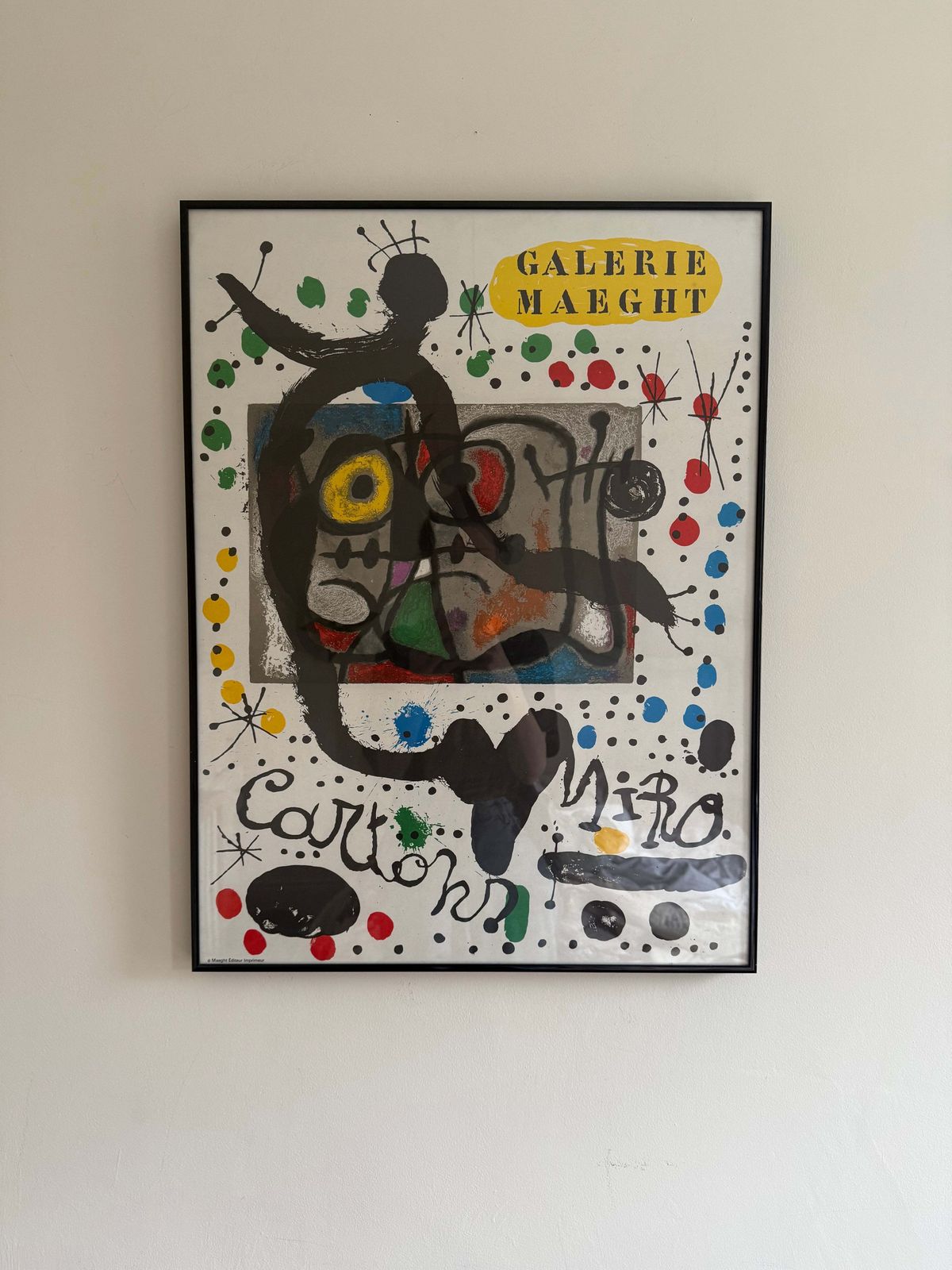 Joan Miró Galerie Maeght, 1960s photo vintage