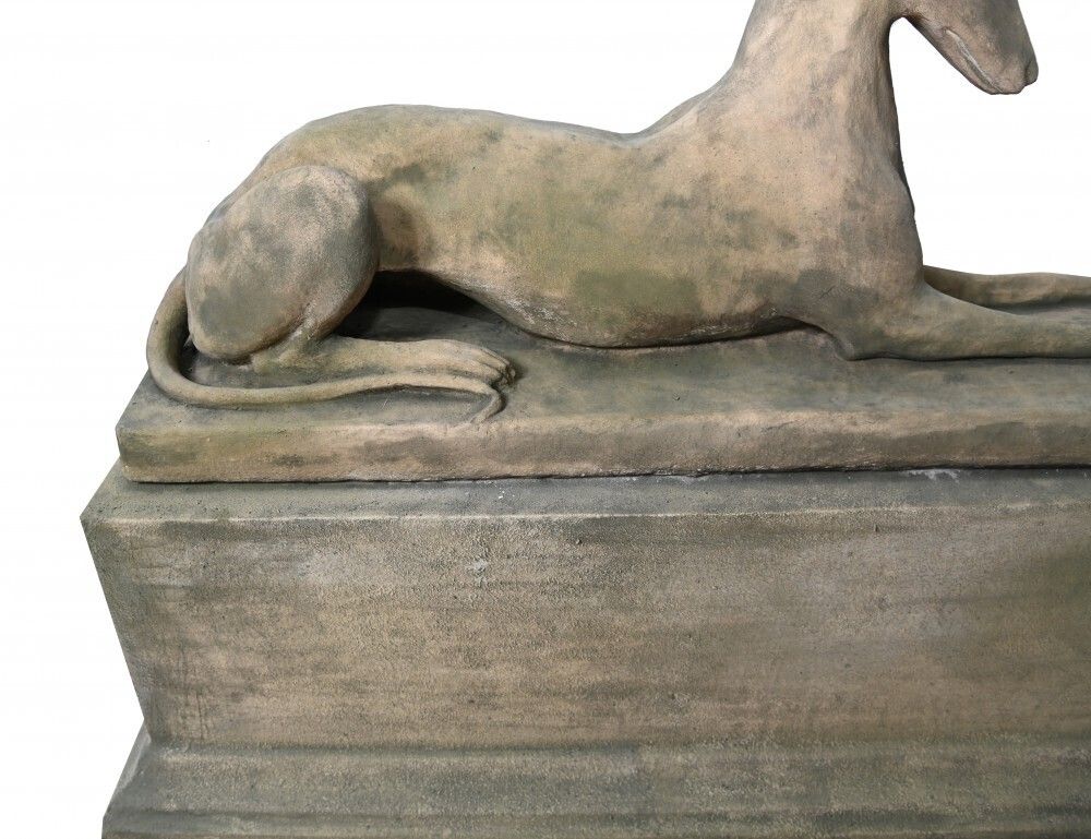 photo buy Pair Stone Garden Dogs Austin And Seeley Greyhound Whippet