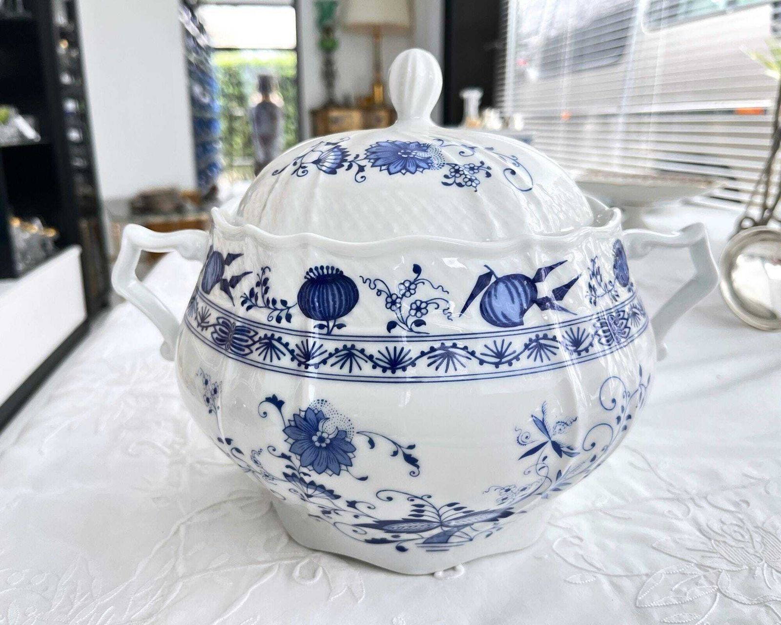 Blauw Witte Terrine | 1 Stuk | Soepterrine | Gesigneerd Bavaria photo 58.0