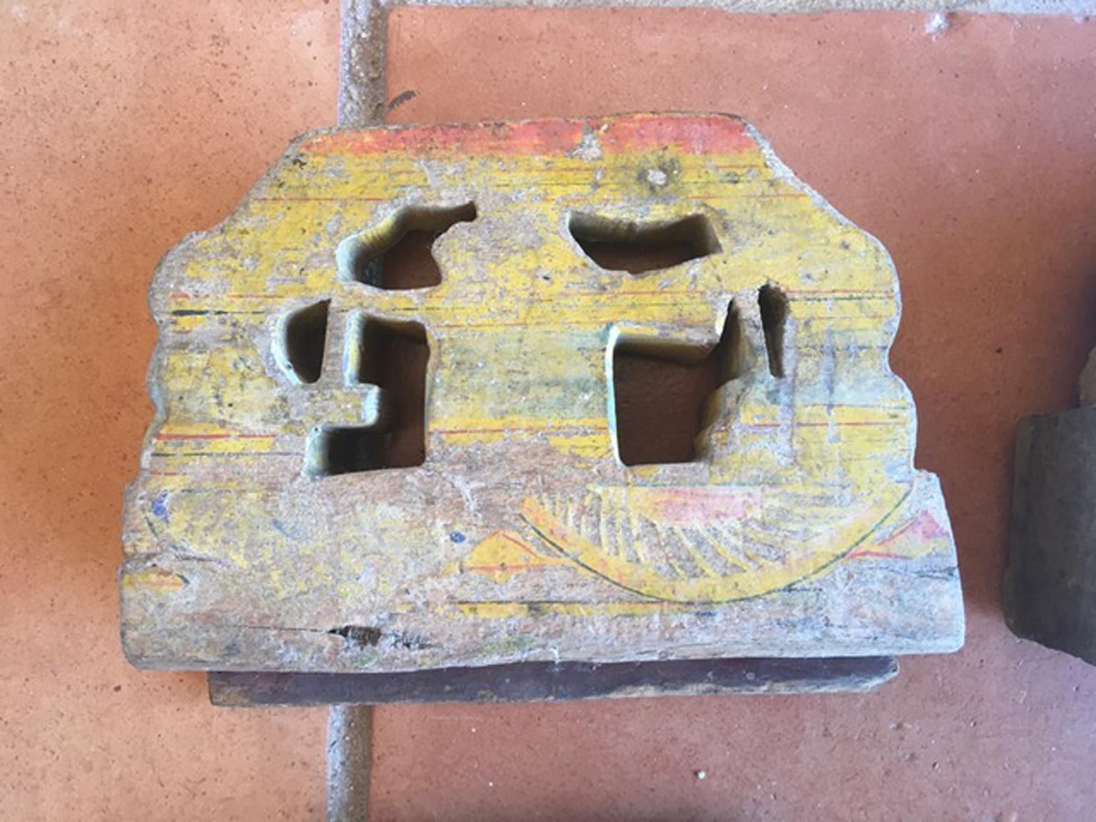 photo furniture Italy Sicily Late 19th Century Set Of 4 Kitchen Wooden Tiles With Rural Scenes