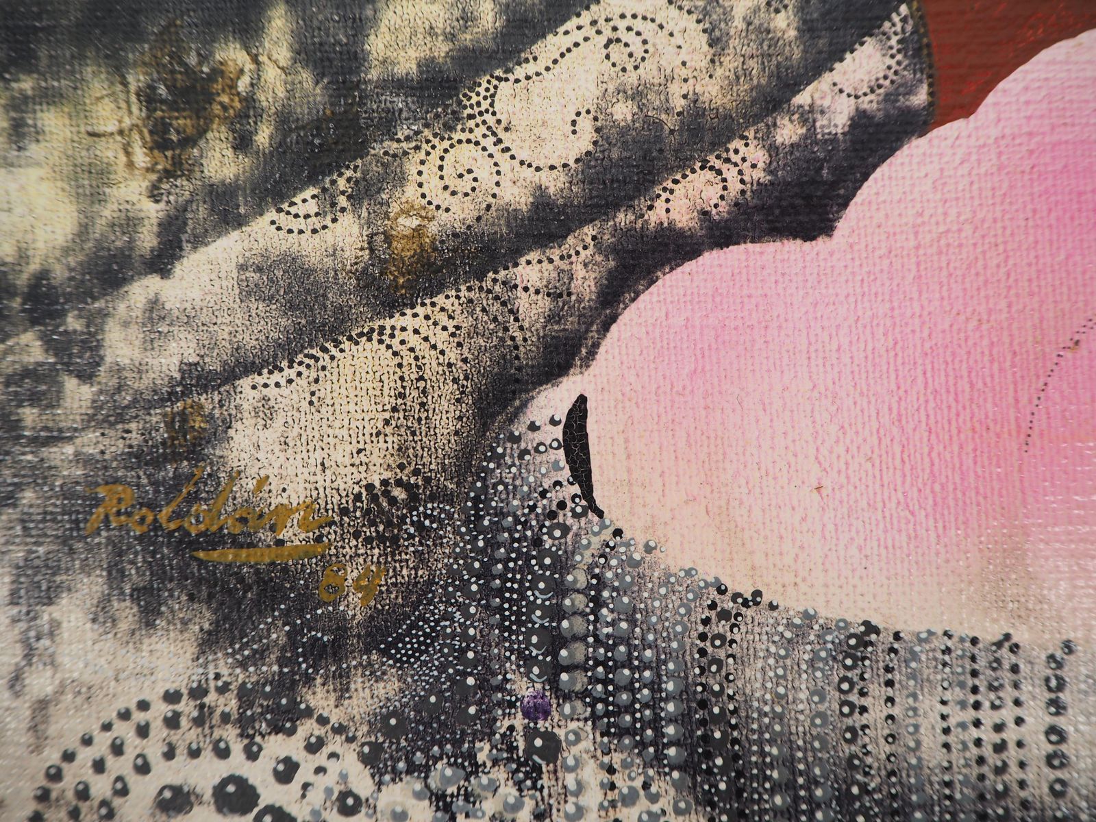 Modesto Roldan The Precious Pearls   Original Oil On Canvas, Handsigned 1984 photo furniture