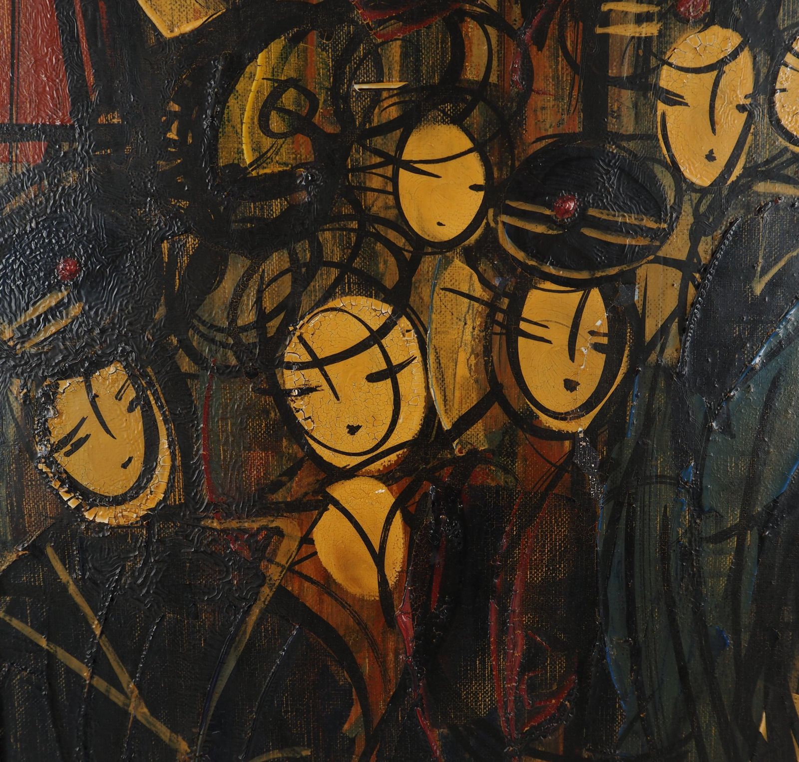 Michel Marie Poulain National Day : Sailors Having Fun   Tall Original Oil Painting, Signed photo buy