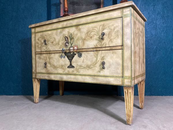 A Fine Highly Decorative Painted Chest Of Drawers photo furniture