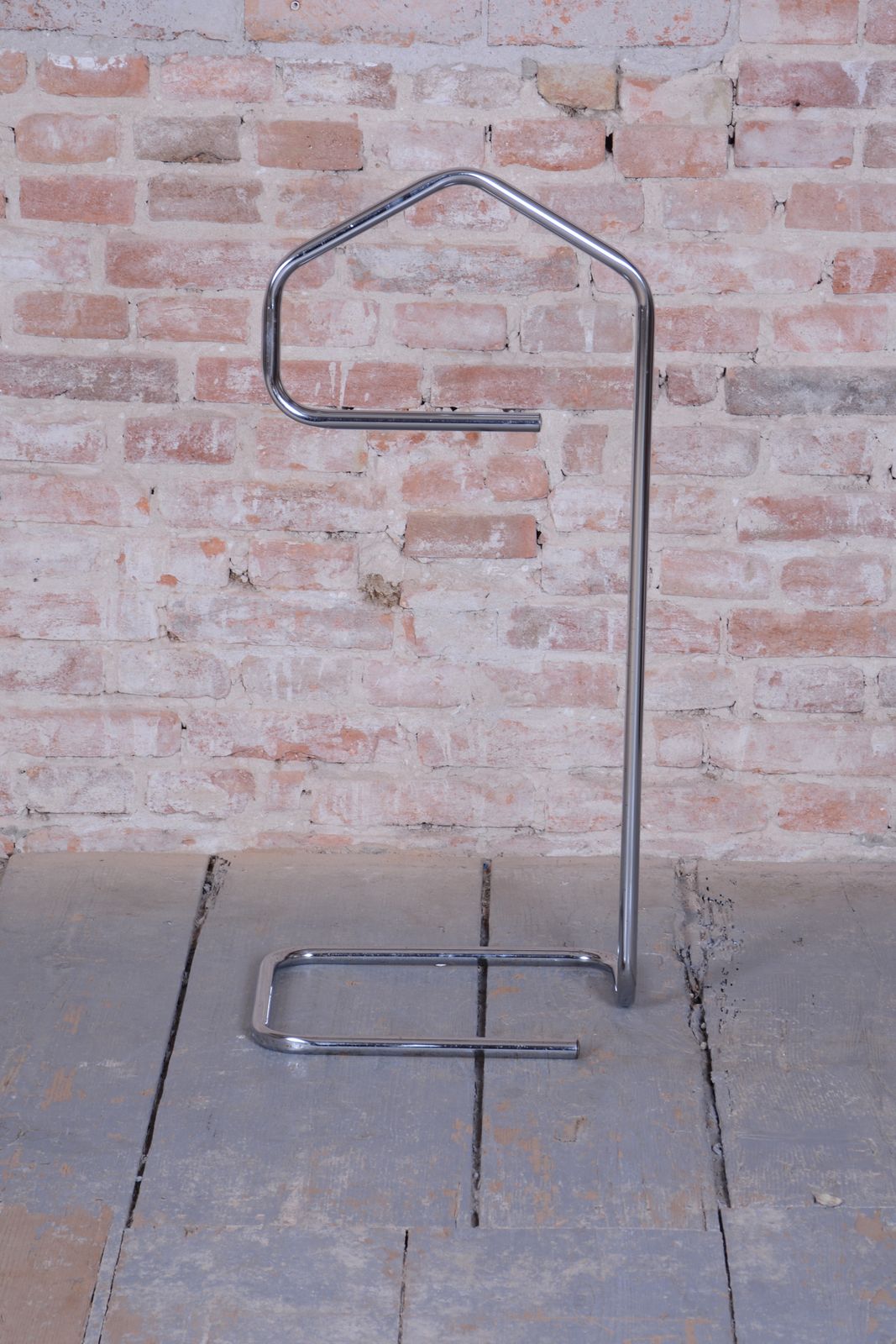Restored Bauhaus Clothes Valet, Chrome Plated Steel, Czech, 1930s photo furniture