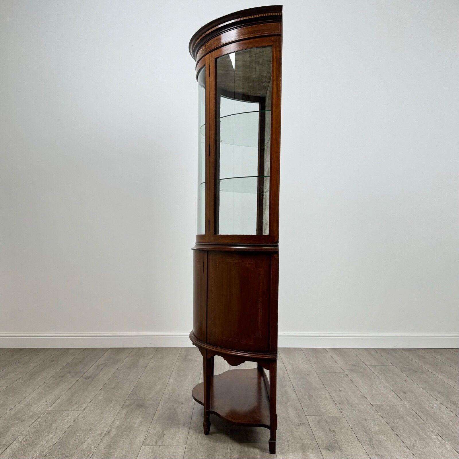 Antique 20th Century Demi Lune Glazed Display Cabinet photo Furniture