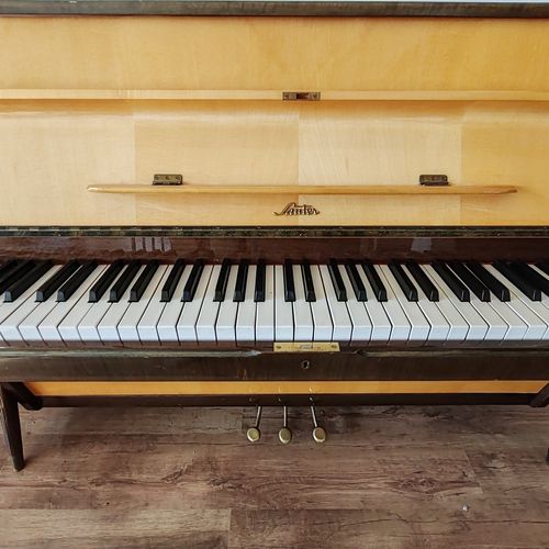 Rare 1957 Sauter Acoustic Piano – Mid Century Walnut & Maple, German Design photo 1900.0