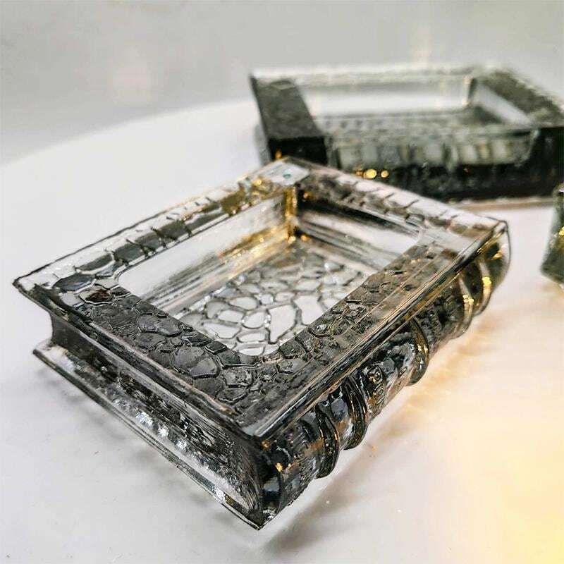 1970s Very Rare Set Of 3 Book Shaped Ashtrays In Murano Glass By Antonio Imperatore. Made In Italy. photo furniture