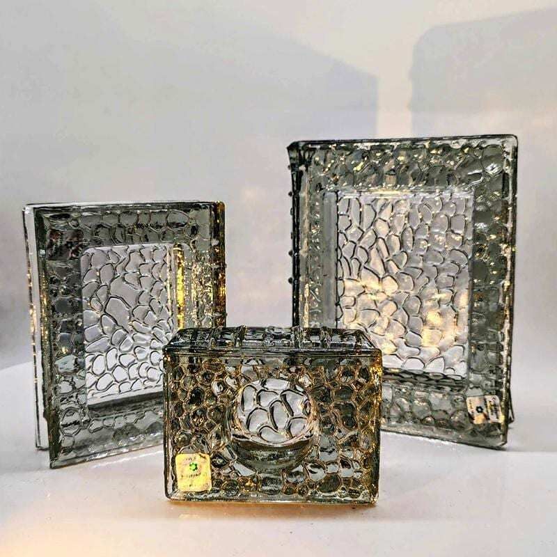 1970s Very Rare Set Of 3 Book Shaped Ashtrays In Murano Glass By Antonio Imperatore. Made In Italy. photo vinterior
