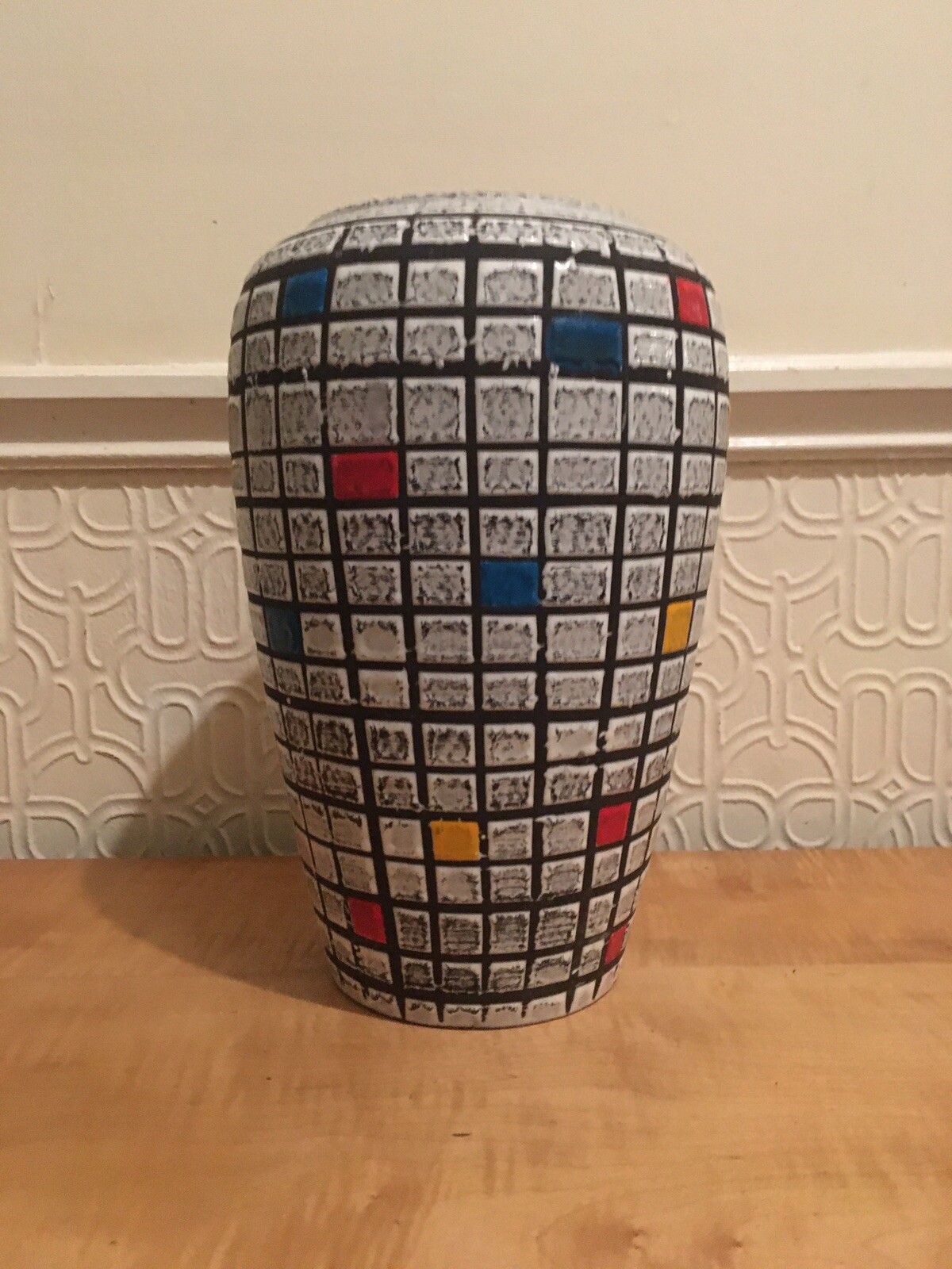 Large Mid Century Modernist Vase West German Studio Pottery 12” photo 95.0