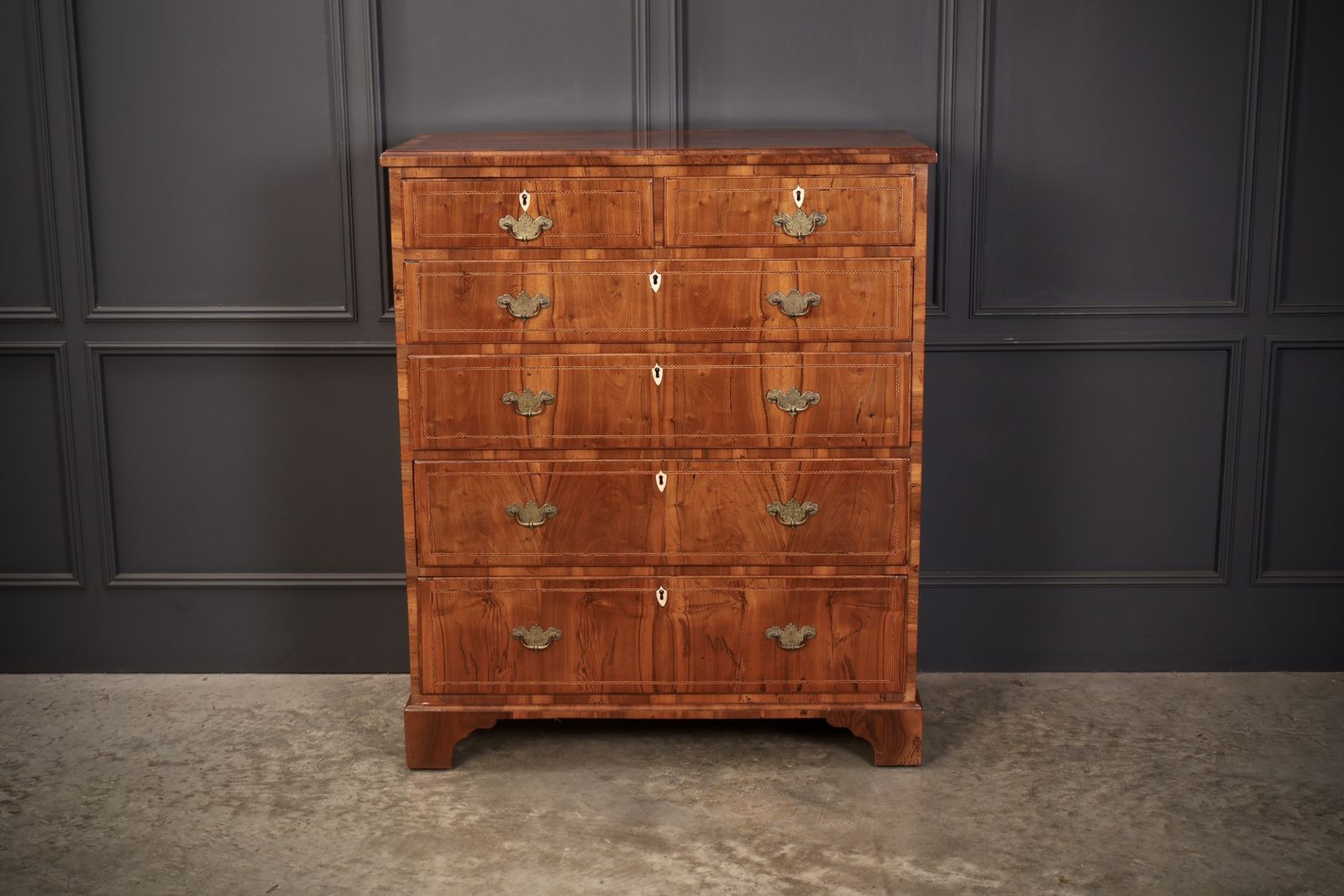 George III Walnut Chest Of Drawers