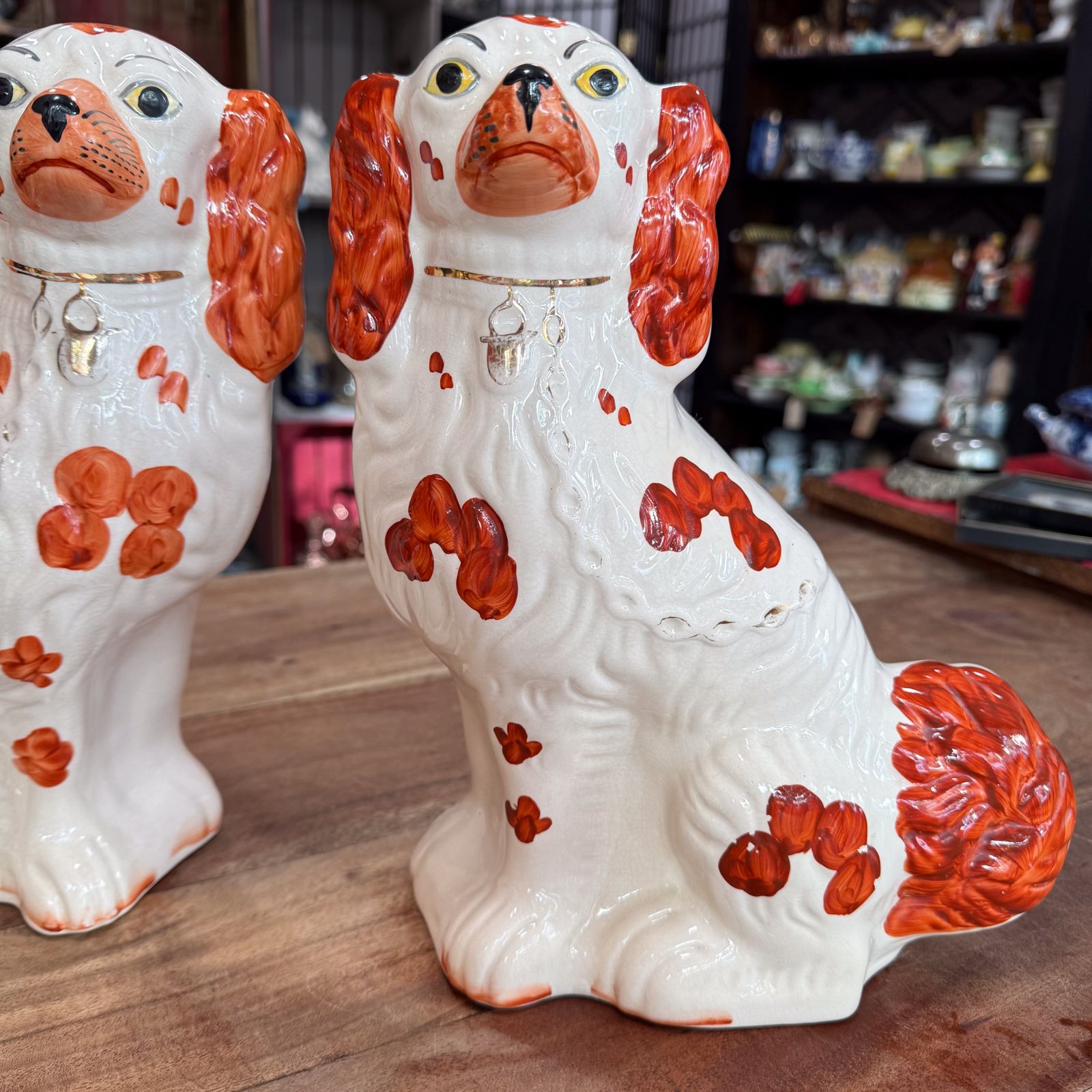 Pair Of Vintage 1960's Arthur Wood Wally Mantel Dogs photo Home Decor