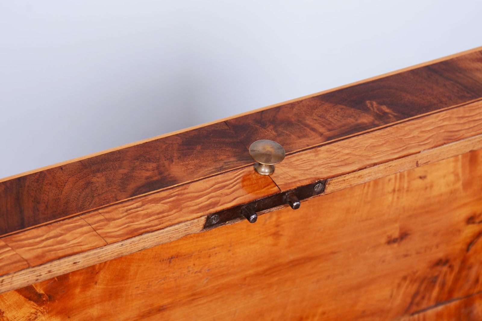 photo vintage Restored Biedermeier Jewelry Box, Ash, Maple, Spruce, Walnut, Czech, 1820s