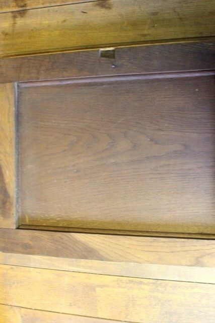 Furniture French Arts & Crafts Antique Oak Carved Cupboard Cabinet Door Wall Panels photo