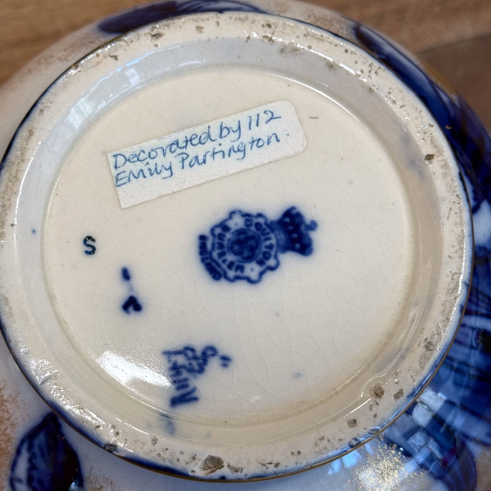 Royal Doulton Burslem   Gold, Blue & White Flower Jug photo 75.0