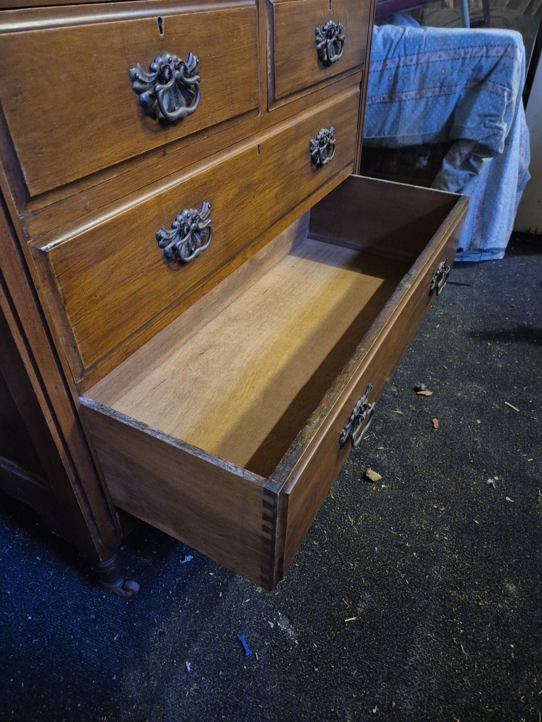 photo buy Edwardian Satin Walnut Batwing Dressing Table / Chest Of Drawers & 7 Mirrors