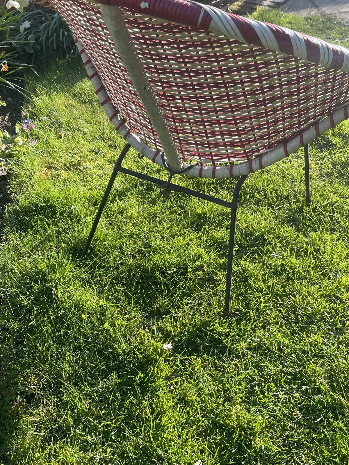 1950’s / 1960’s Red & White Vinyl Chair photo Furniture