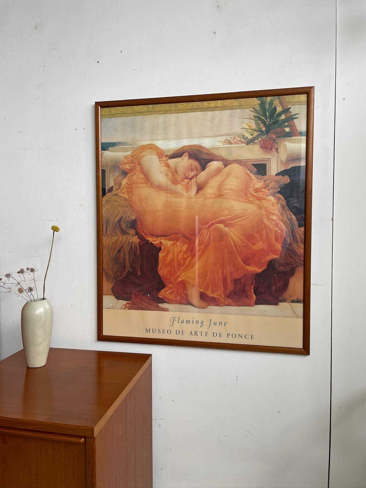 Vintage Poster Print Of Flaming June By Lord Leighton 1988 Museo De Arte De Ponce
