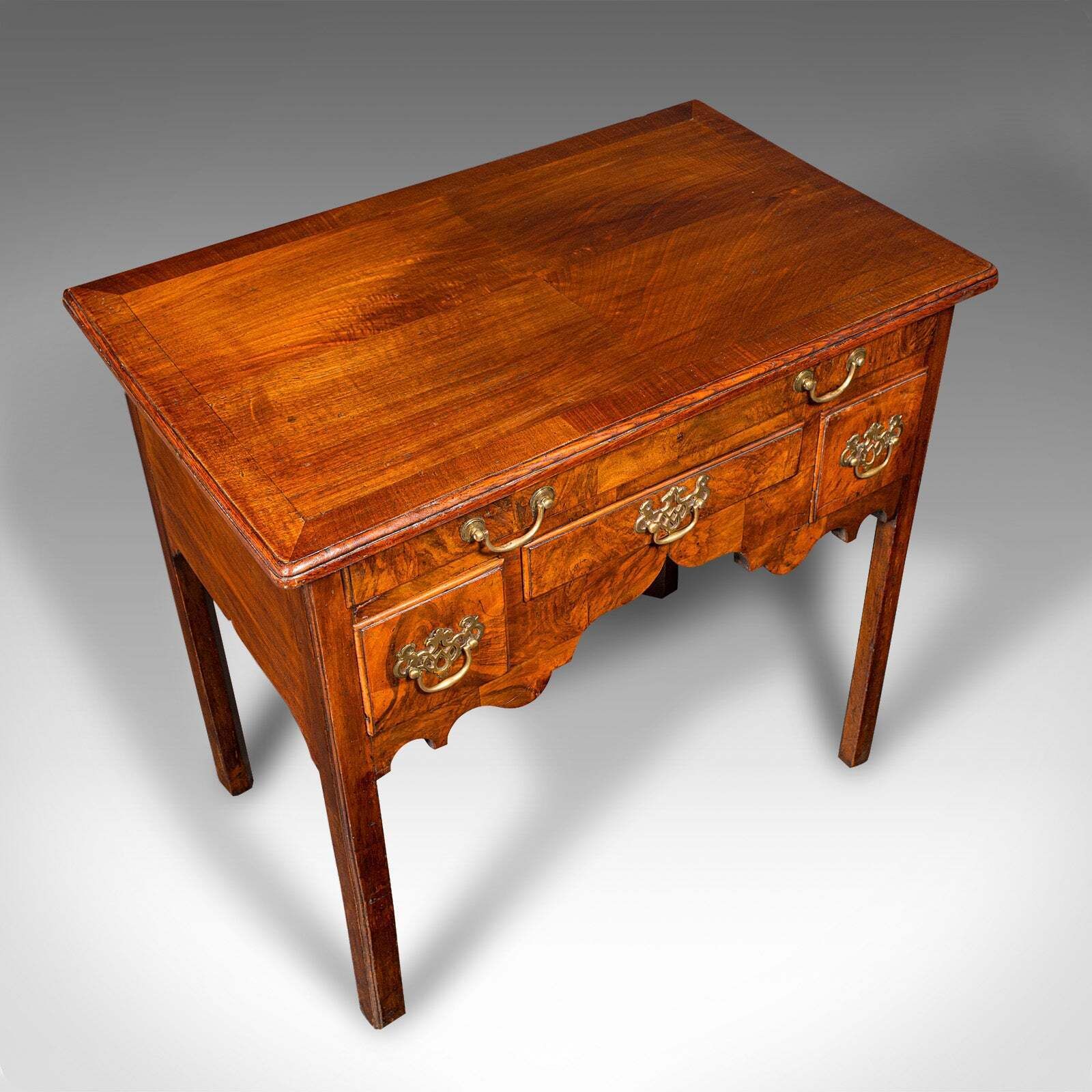 Antique Lowboy Table, Georgian, English, Burr Walnut, Oak, Hall, Side, C.1780 photo buy