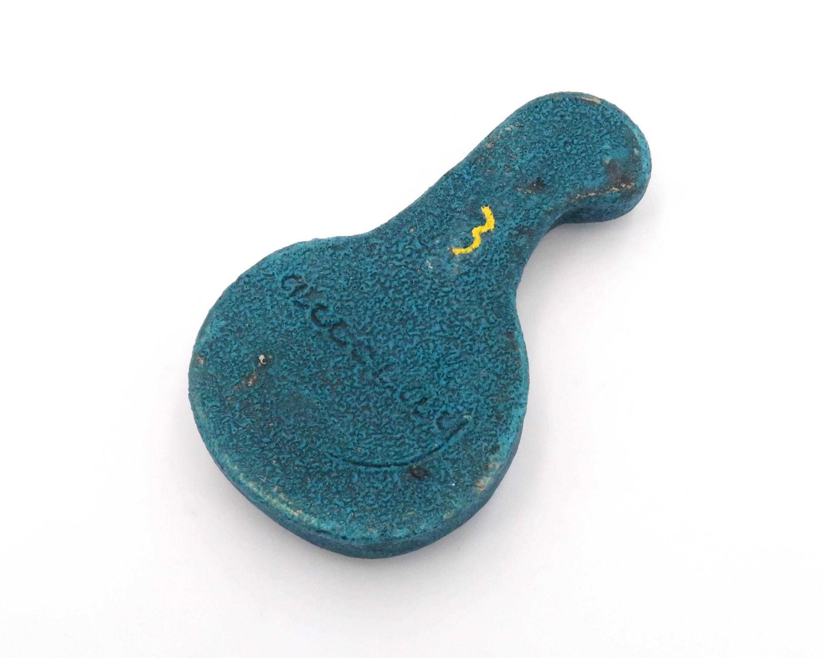 French Ceramic Free Form Blue Ashtray Or Ring Dish By Accolay, France, 1960s / Modern, Modernist photo vintage