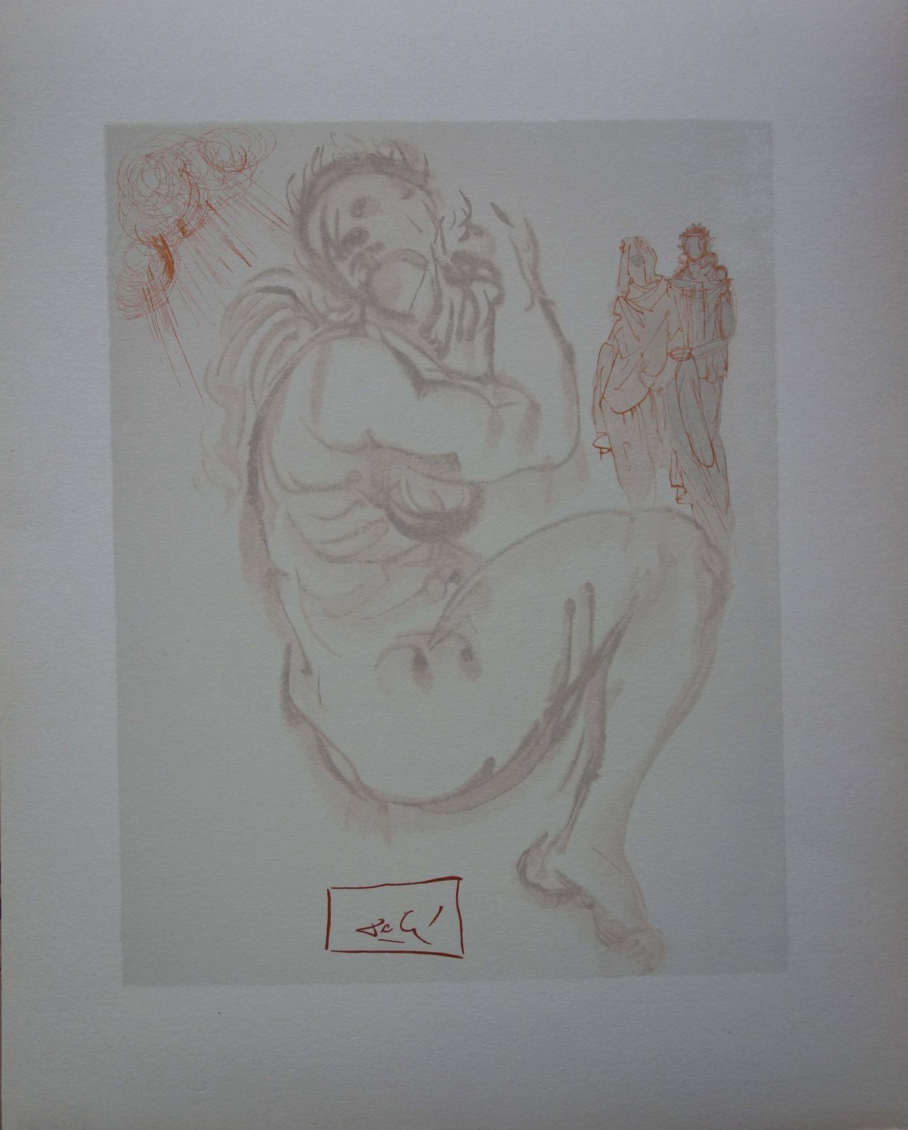 Salvador Dalí­Purgatory 19   Dante's Dream   Woodcut   19631963