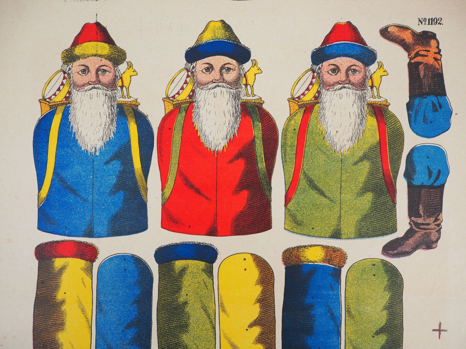 Unknownimagerie De Wissembourg   Christmas Santa Claus   Lithograph And Stencil   1906 photo furniture