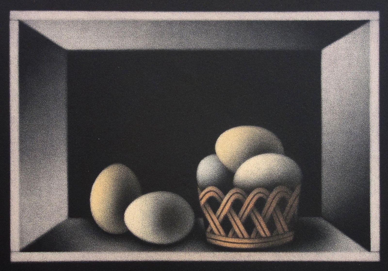 Mario Avatistill Life With Eggs   Original Handsigned Etching   Limited / 150 photo Art