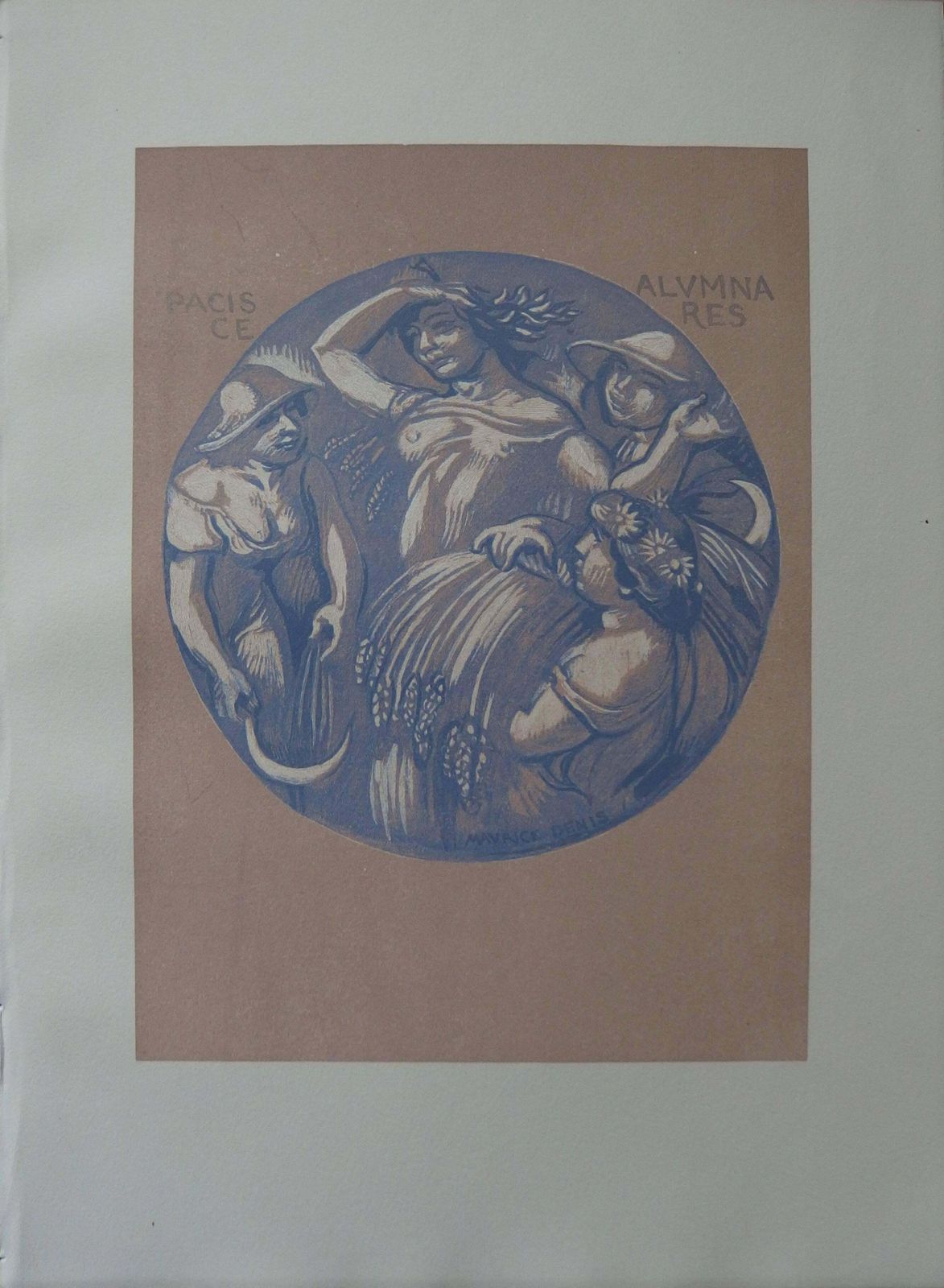 Maurice Denispeace And Ceres   Original Woodcut   19621932