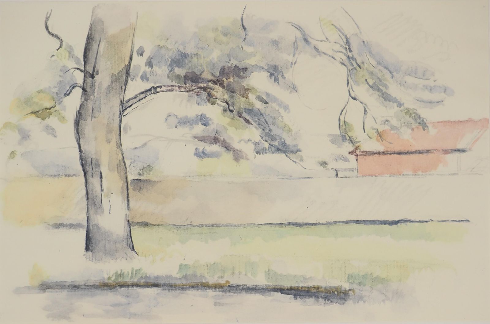 Small French Garden   Lithograph, 19711971 photo furniture