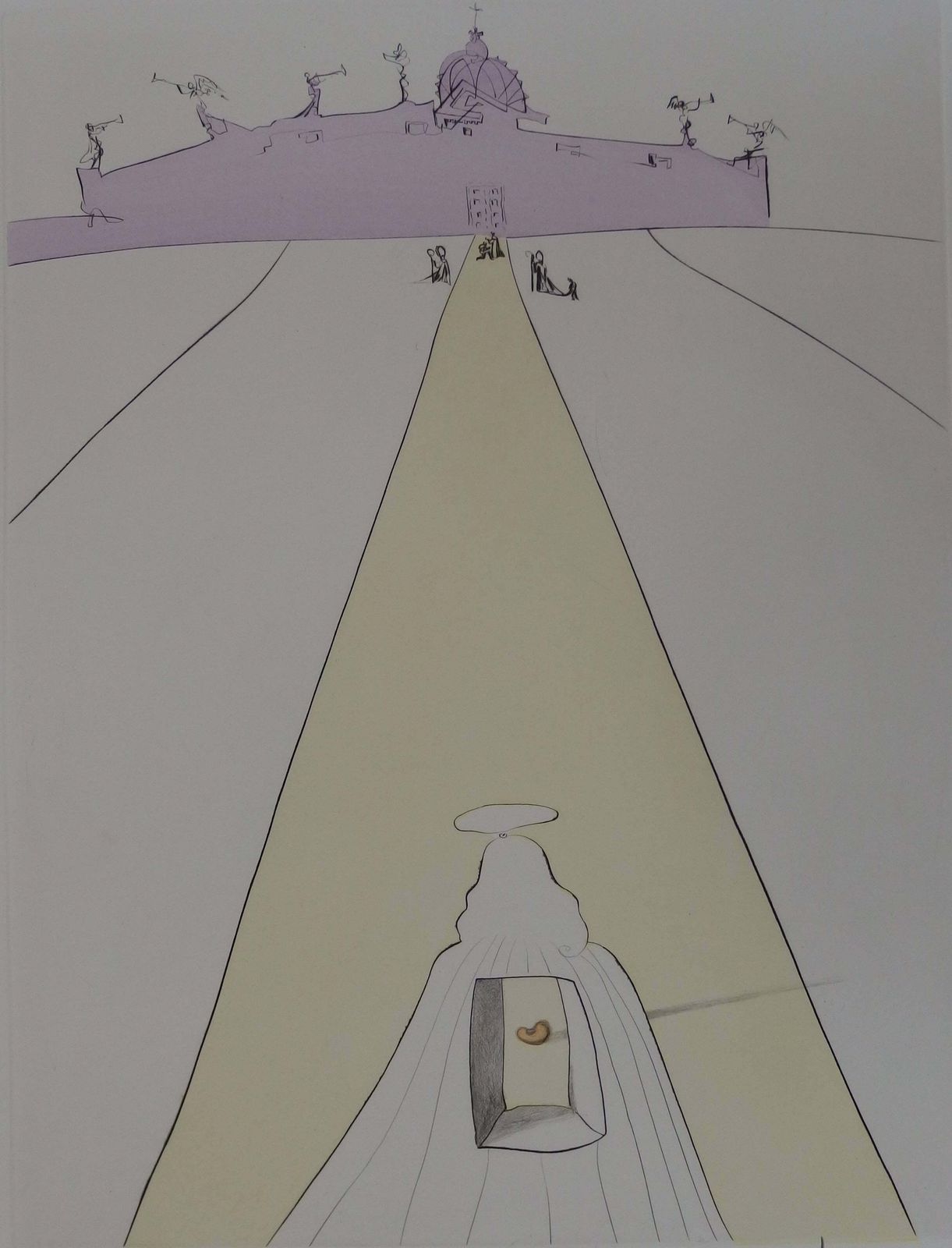 Salvador Dalí­God, Time, Space, And The Pope   Orignal Etching   Signed   19741974 photo for sale