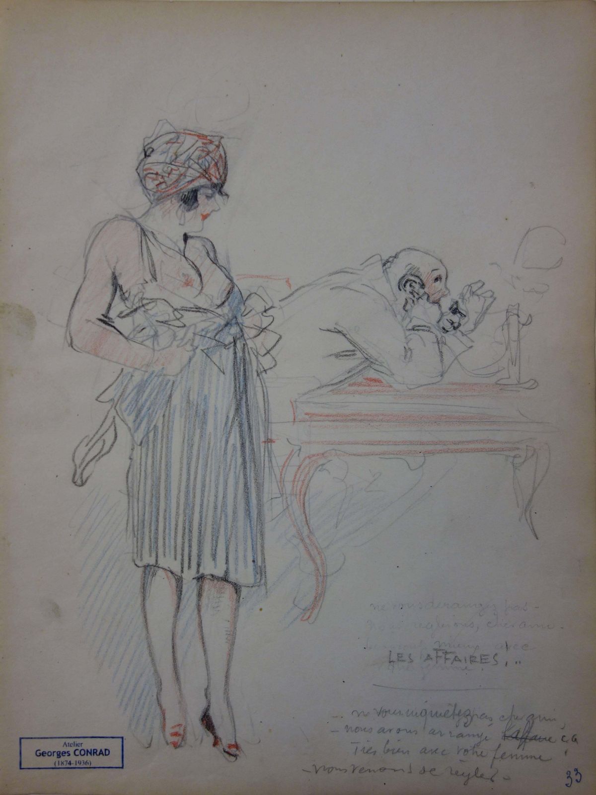 Georges Conradgentle Evening   Pencil Drawing   Circa 1914