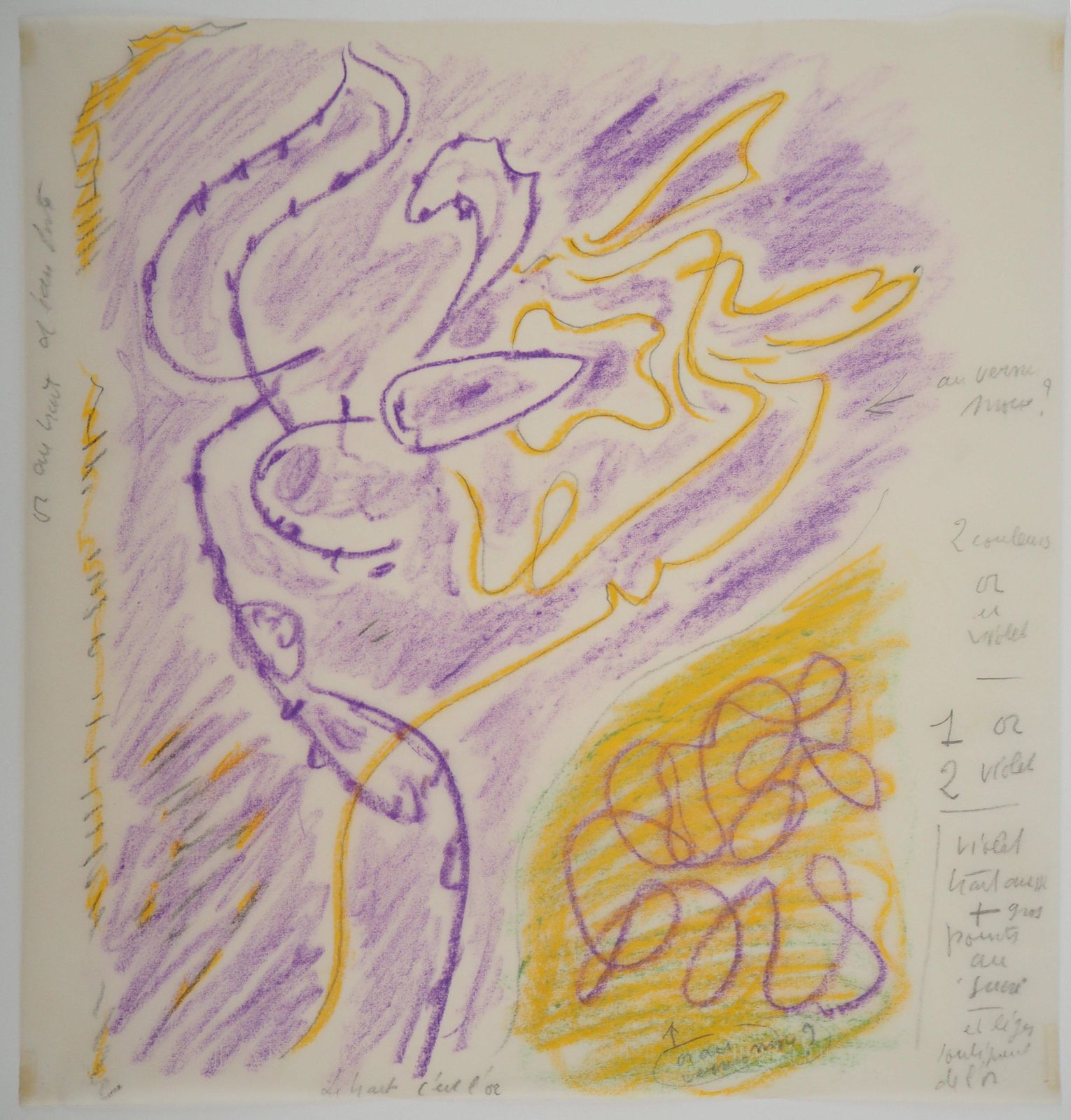 André Massonsurrealistic Flower   Original Colour Pencil Drawing