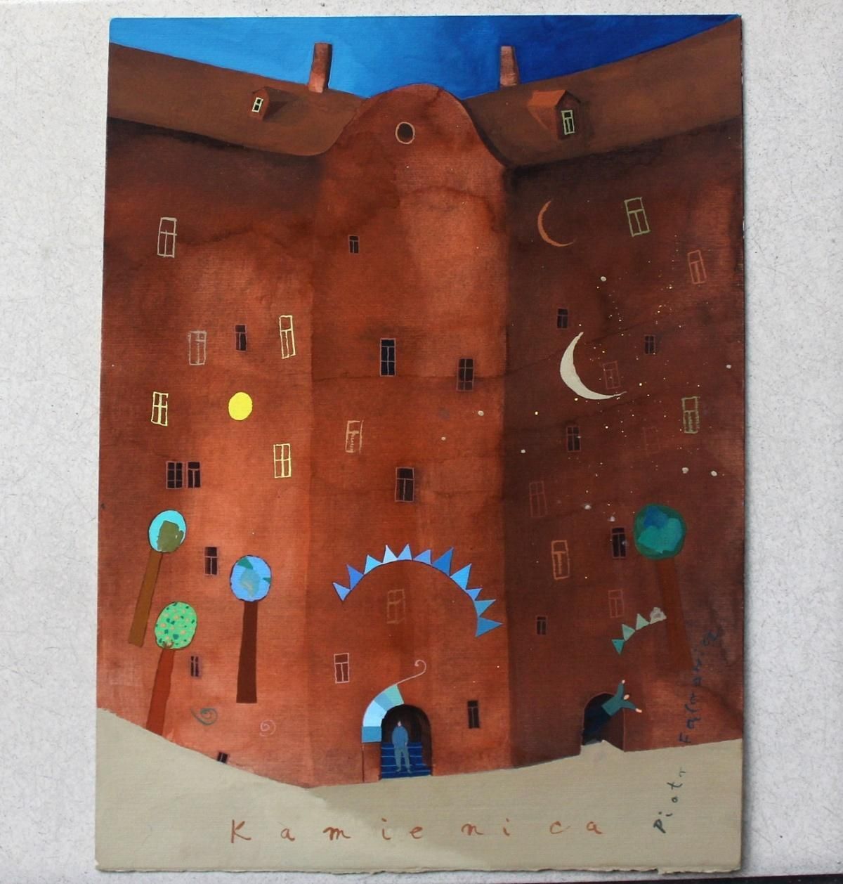 Piotr Fąfrowicztenement House   Xxi Century, Gouache On Paper, Architecture, Landscape2018 photo furniture