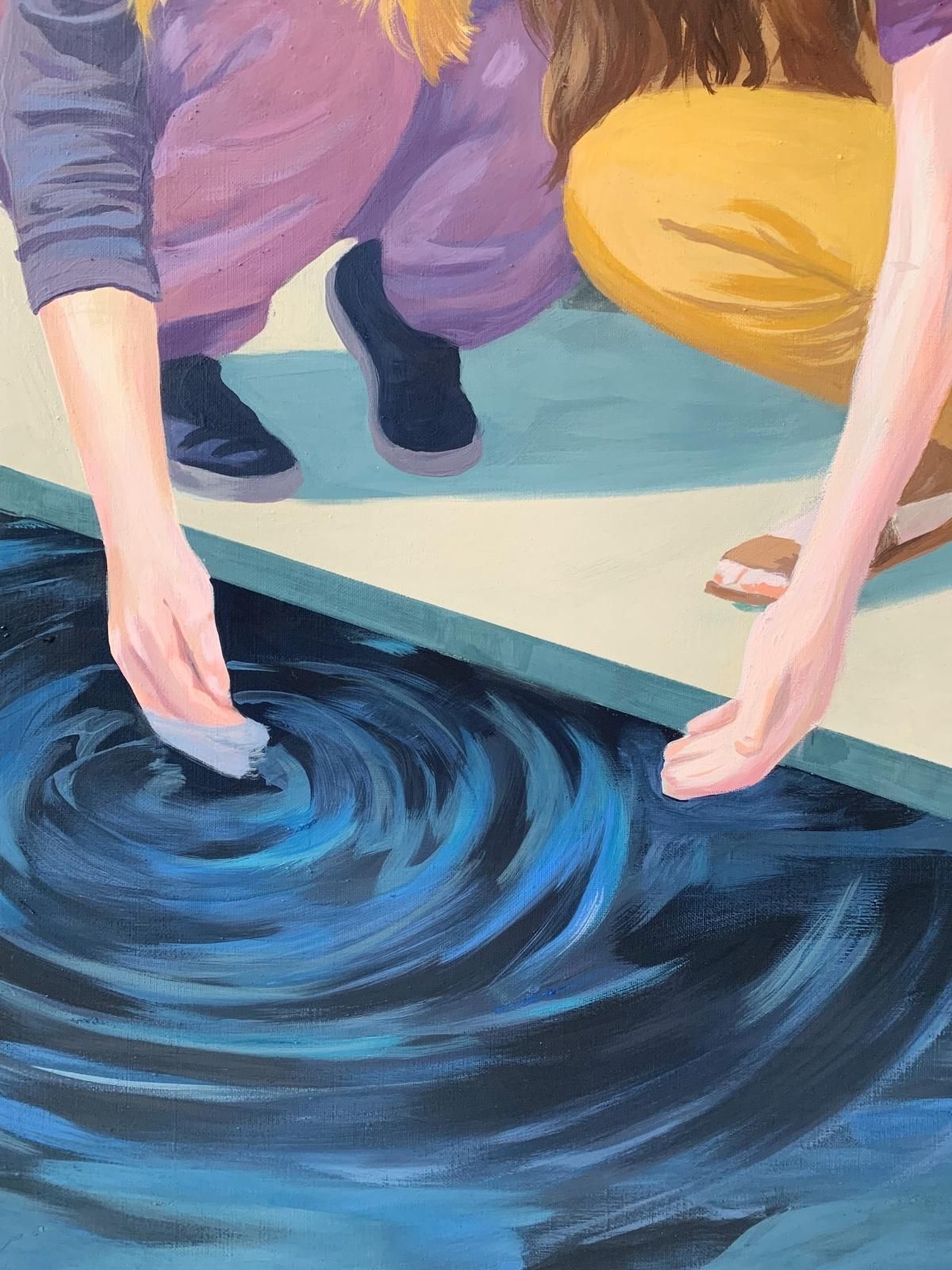 Anna Wardegathe Source. Contemporary Tempera Painting, Young Art, Realism, Polish Artist2022 photo Art