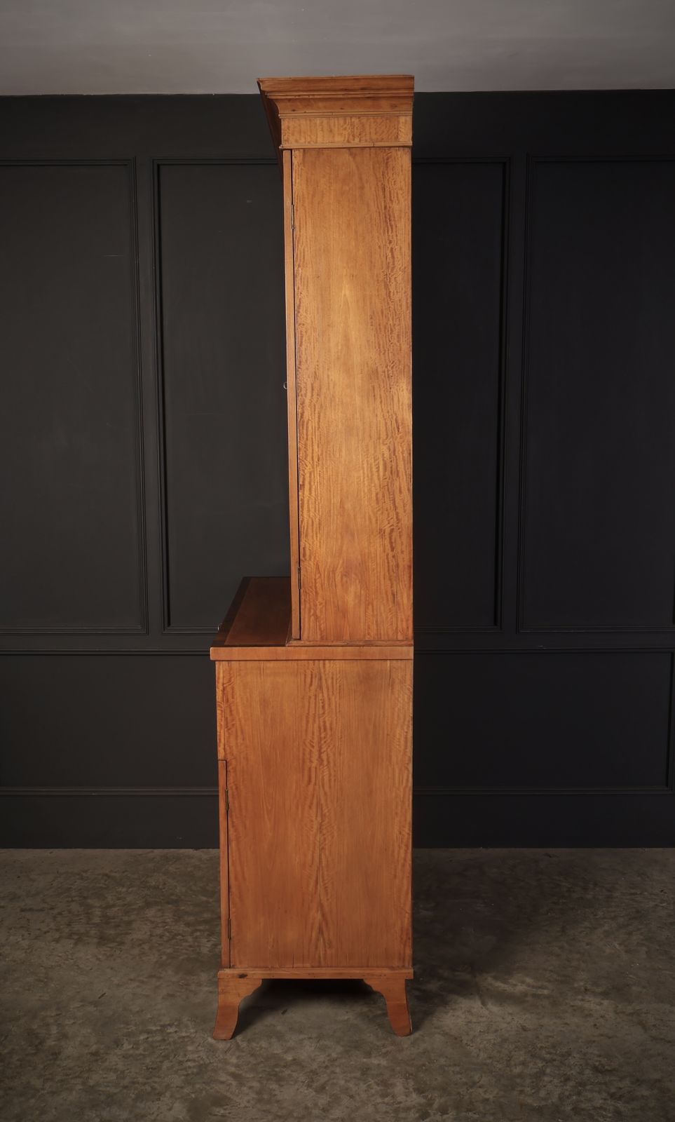 2925.0 Georgian Satinwood Glazed Secretaire Bookcase photo