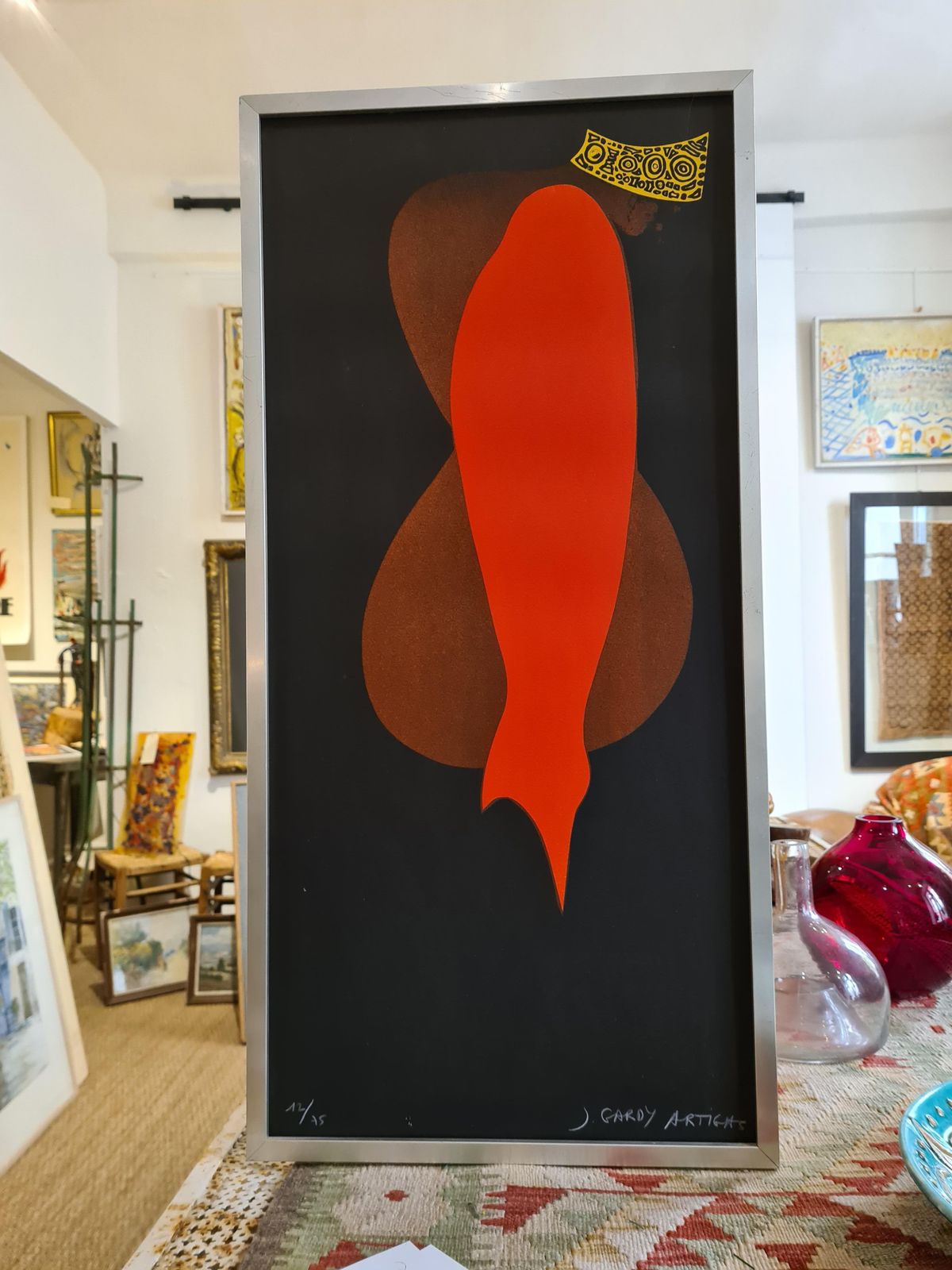 Joan Gardy Artigas'chamonix' Mid Century Hand Signed Original Lithograph.1966 70 photo furniture