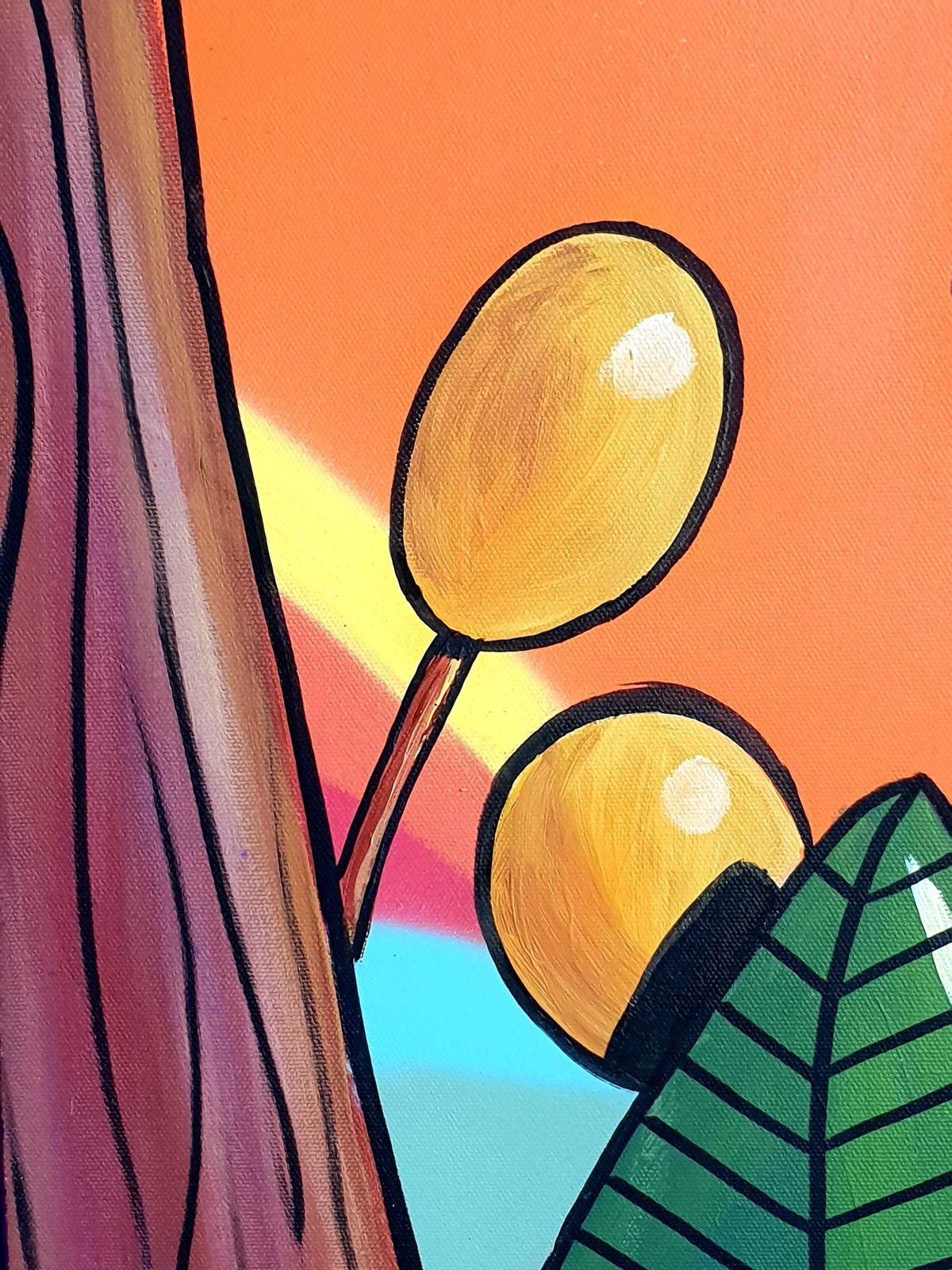 photo vinterior Harold Maka Street Art Large Contemporary Aerosol On Canvas. "Futuristic Landscape"2024