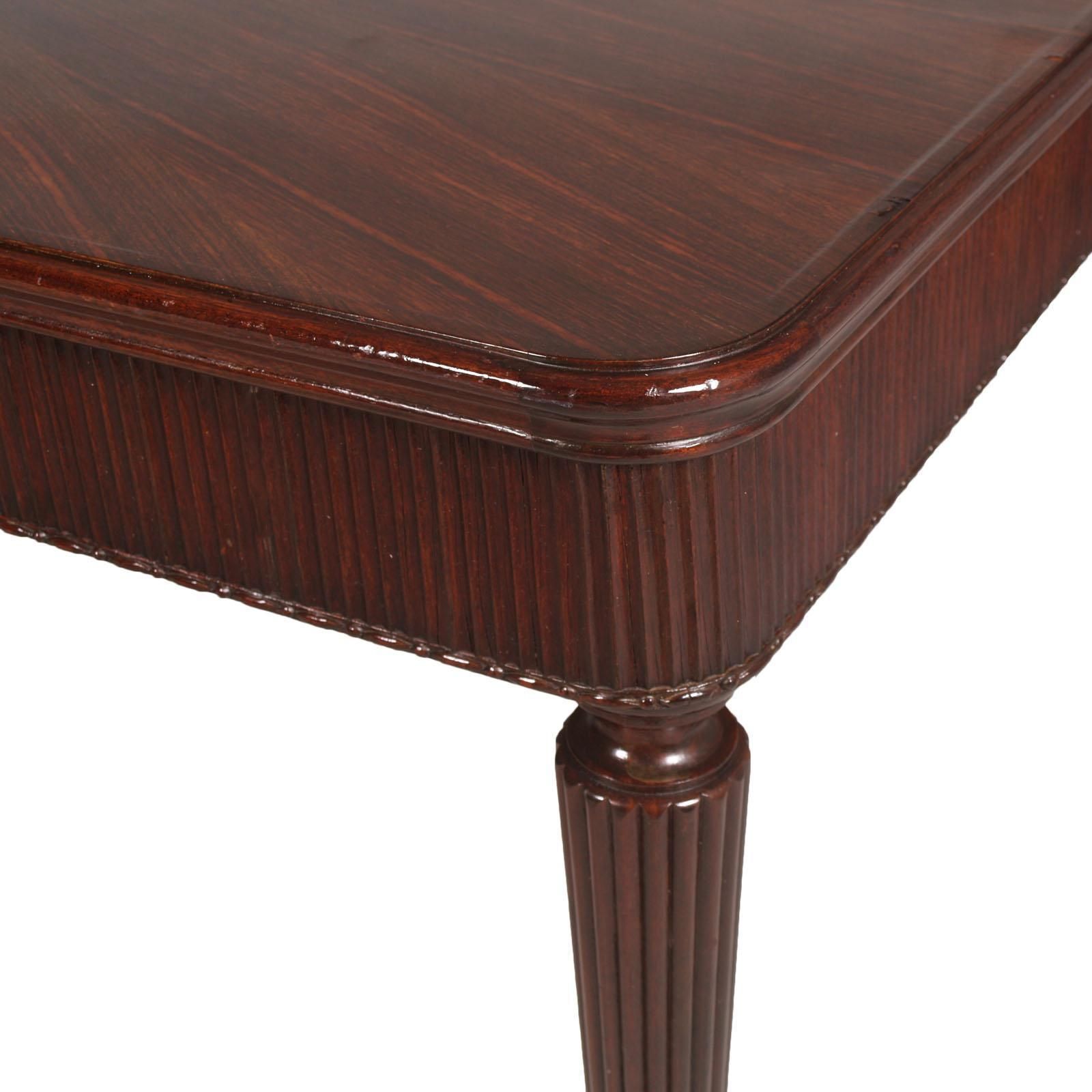 Italy Mid Century Modern Dinner Table With Six Chairs By Paolo Buffa In Mahogany, Cantù photo 13888.0