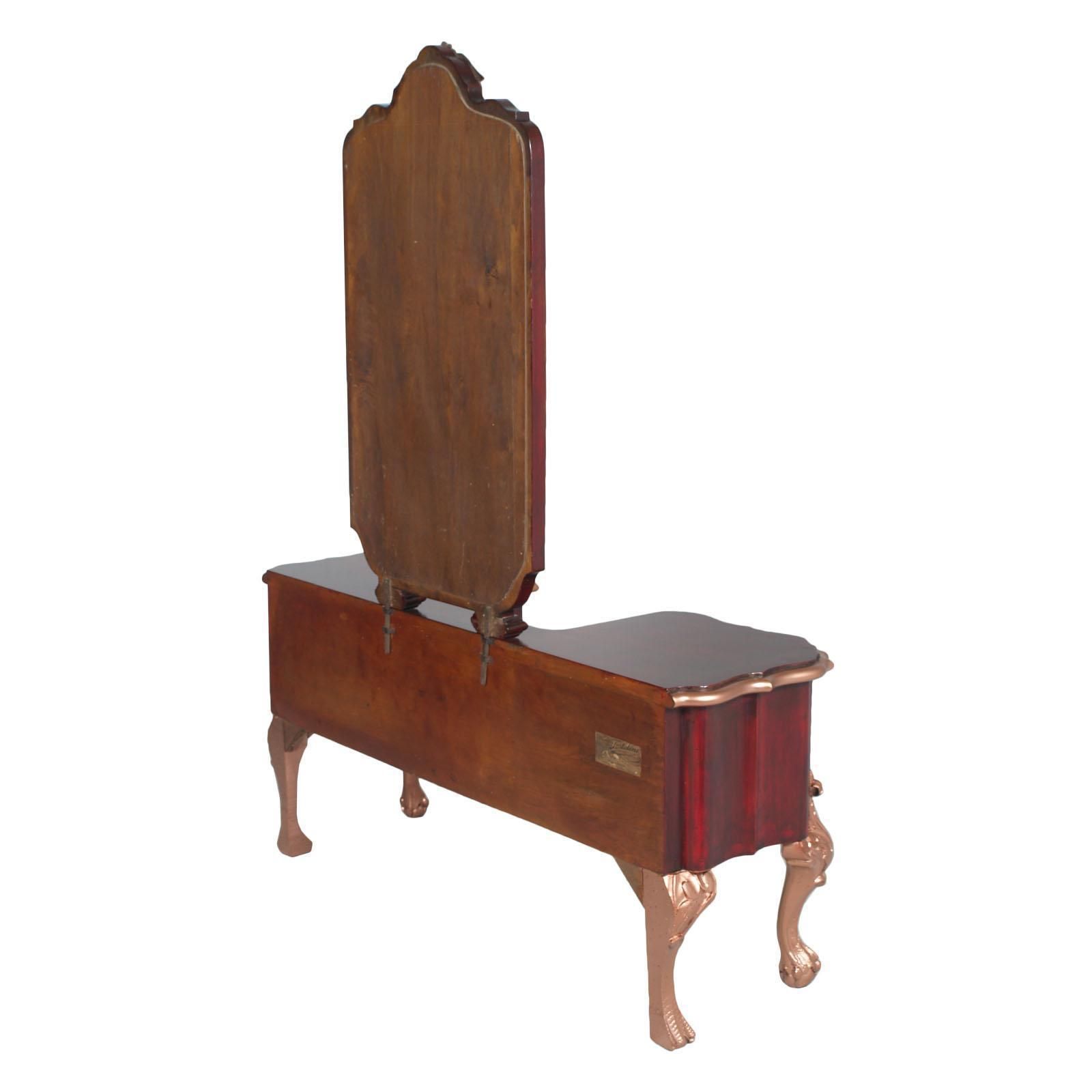 Furniture Early 20th Century Venetian Baroque Vanity, Mirrored Console, Dressing Table photo