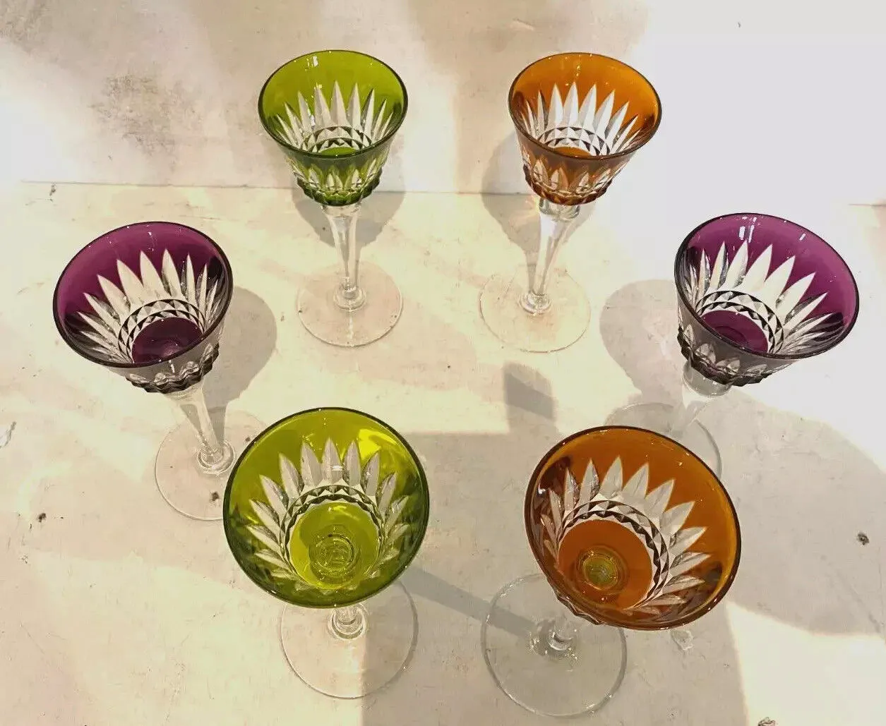 Suite Of Six Cut Crystal Glasses From The House Of Baccarat XX Century photo Home Decor