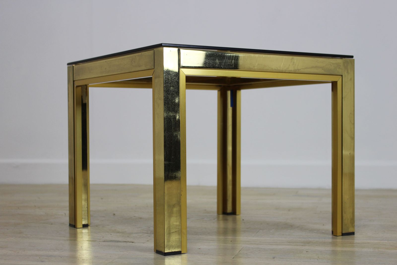 1970’s Brass And Glass Lamp Table photo 150.0