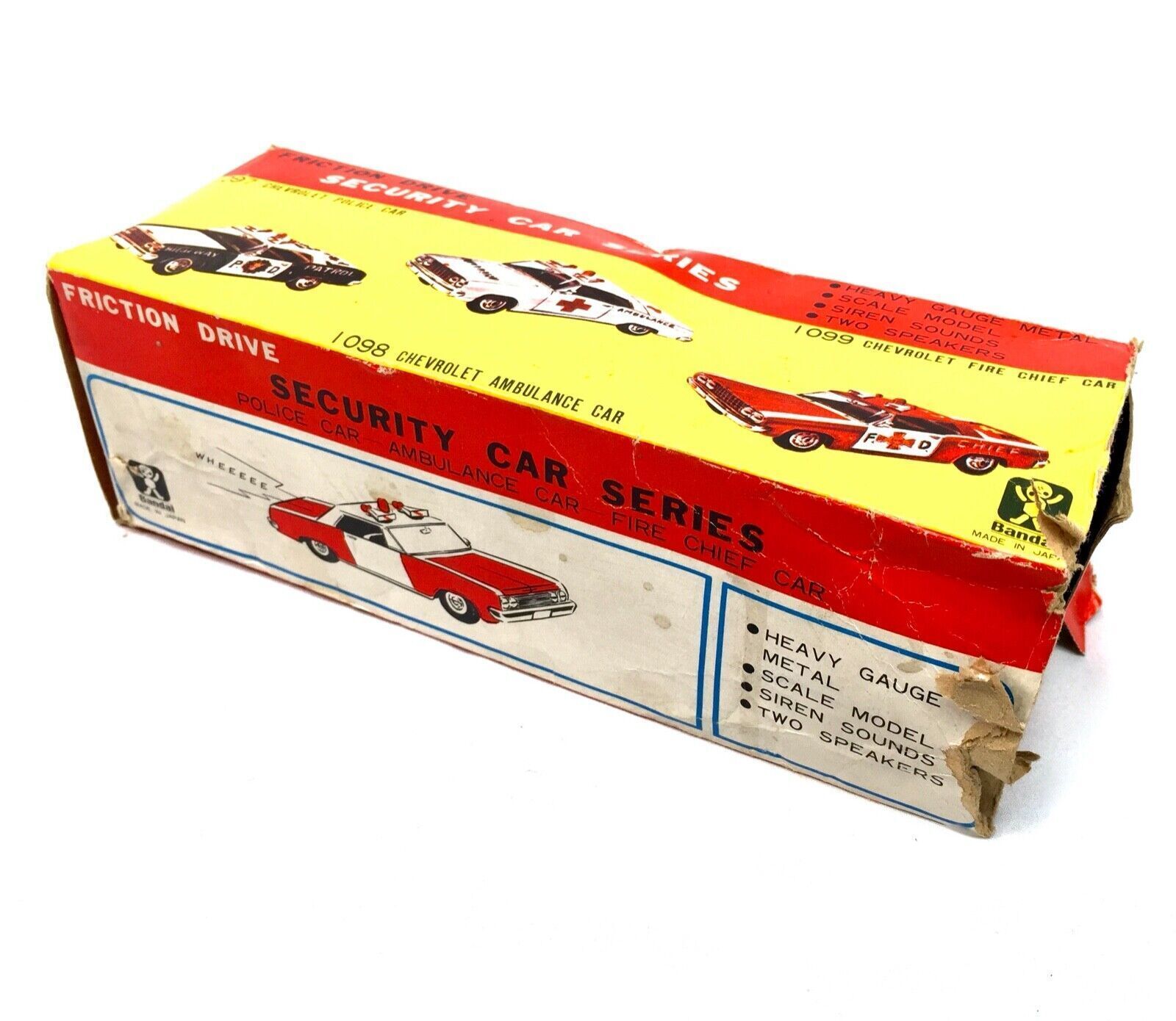 Vintage Toy   Bandai Tin Highway Patrol Car With Box / Made In Japan / 1960s photo furniture