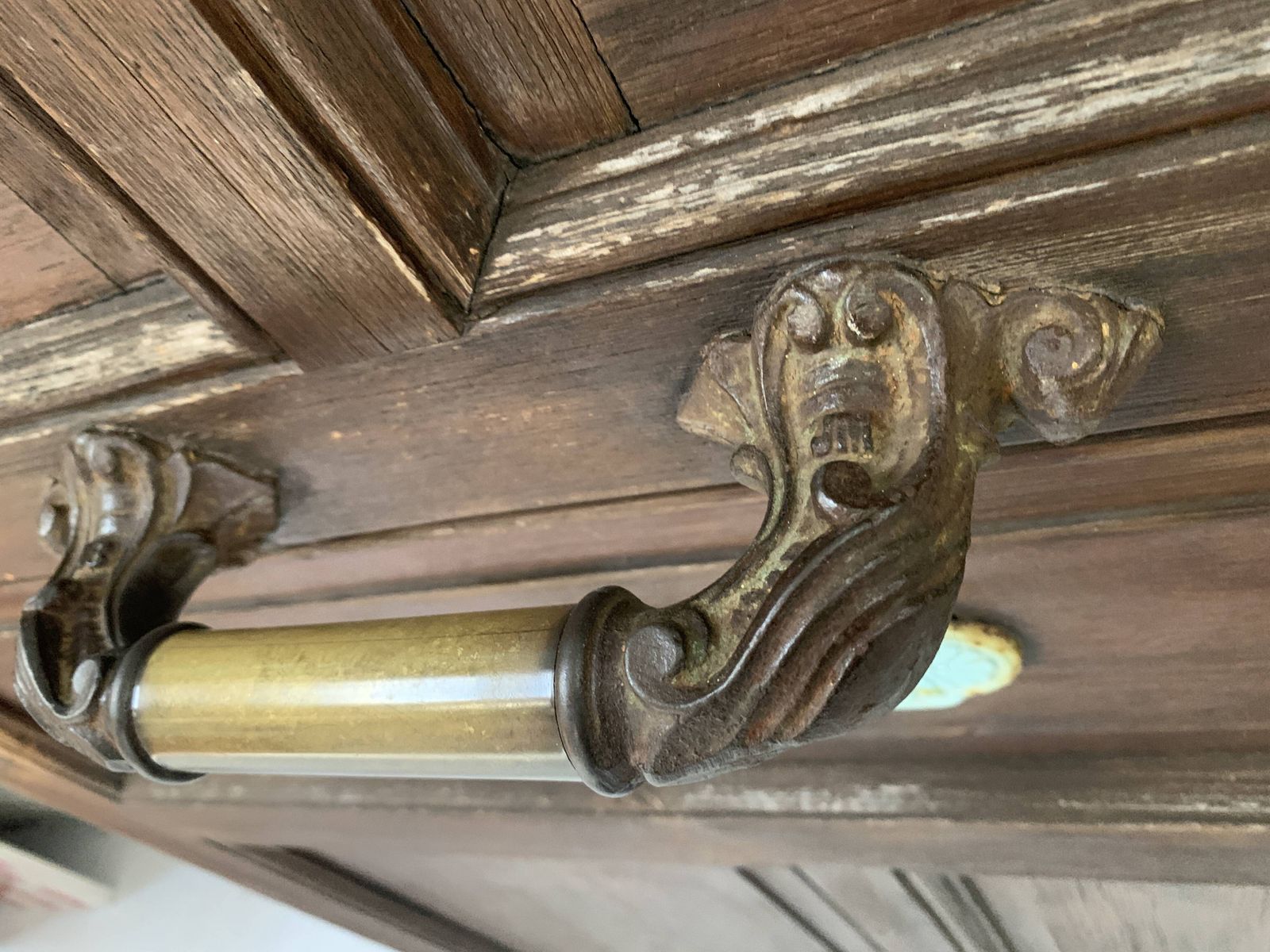 Art Deco Style Entrance Door In Solid Wood, 20th Century photo Home Fixtures