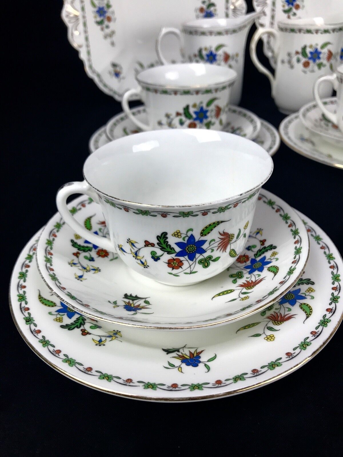Shelley Tea Set Chelsea 11280 For 4 People / Trio / Vintage 20th Century / Cup photo buy