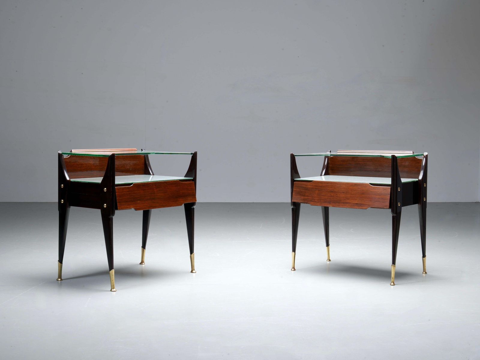 Set Of 2 Night Stands By La Permanente Mobili Cantù, Italy, 1950's photo furniture