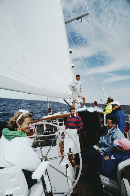 Slim Aarons 'On Board The Palawan' Framed White
