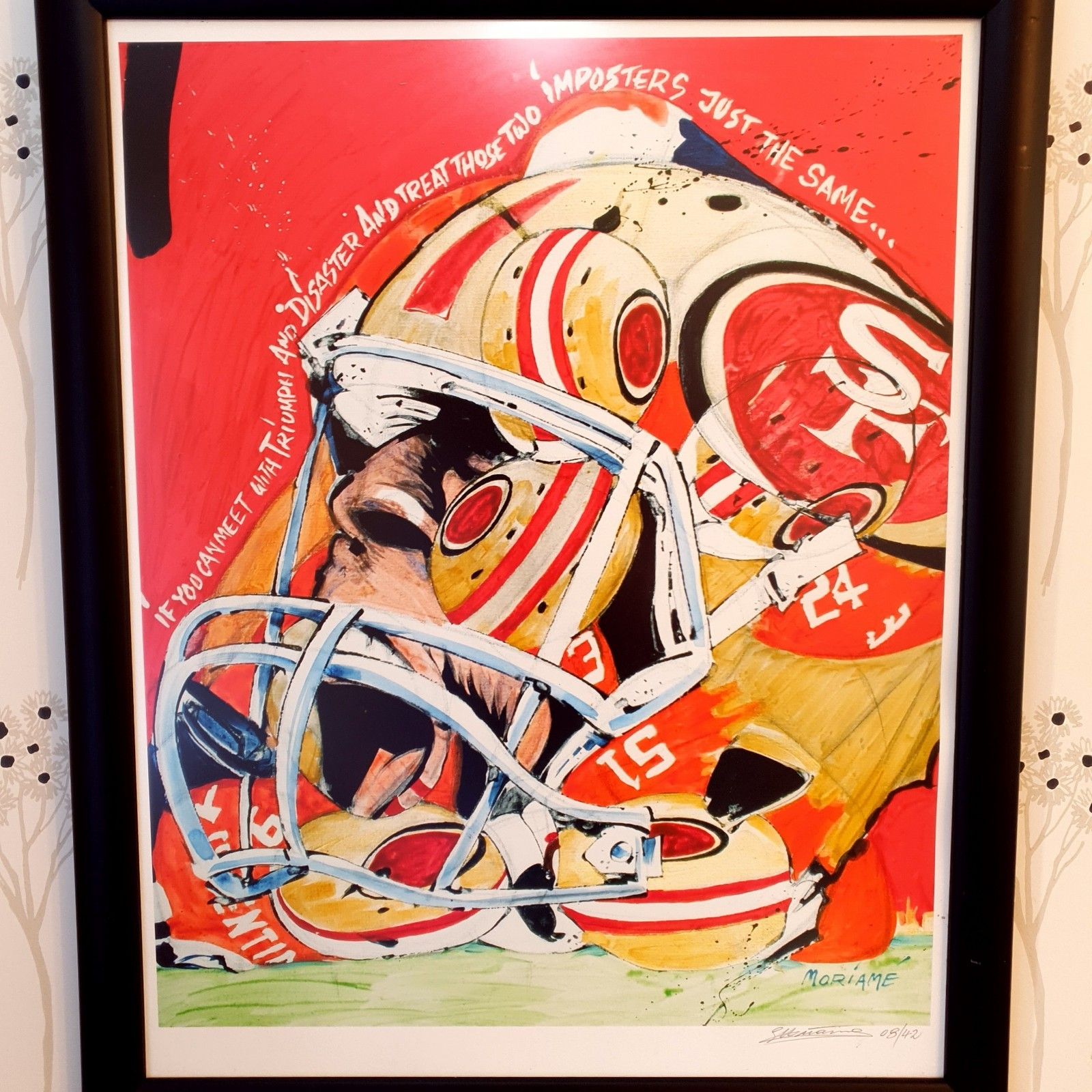 San Francisco 49ers Print Nfl American Football Ltd Ed 8/42 Framed Stefan Moriame photo furniture