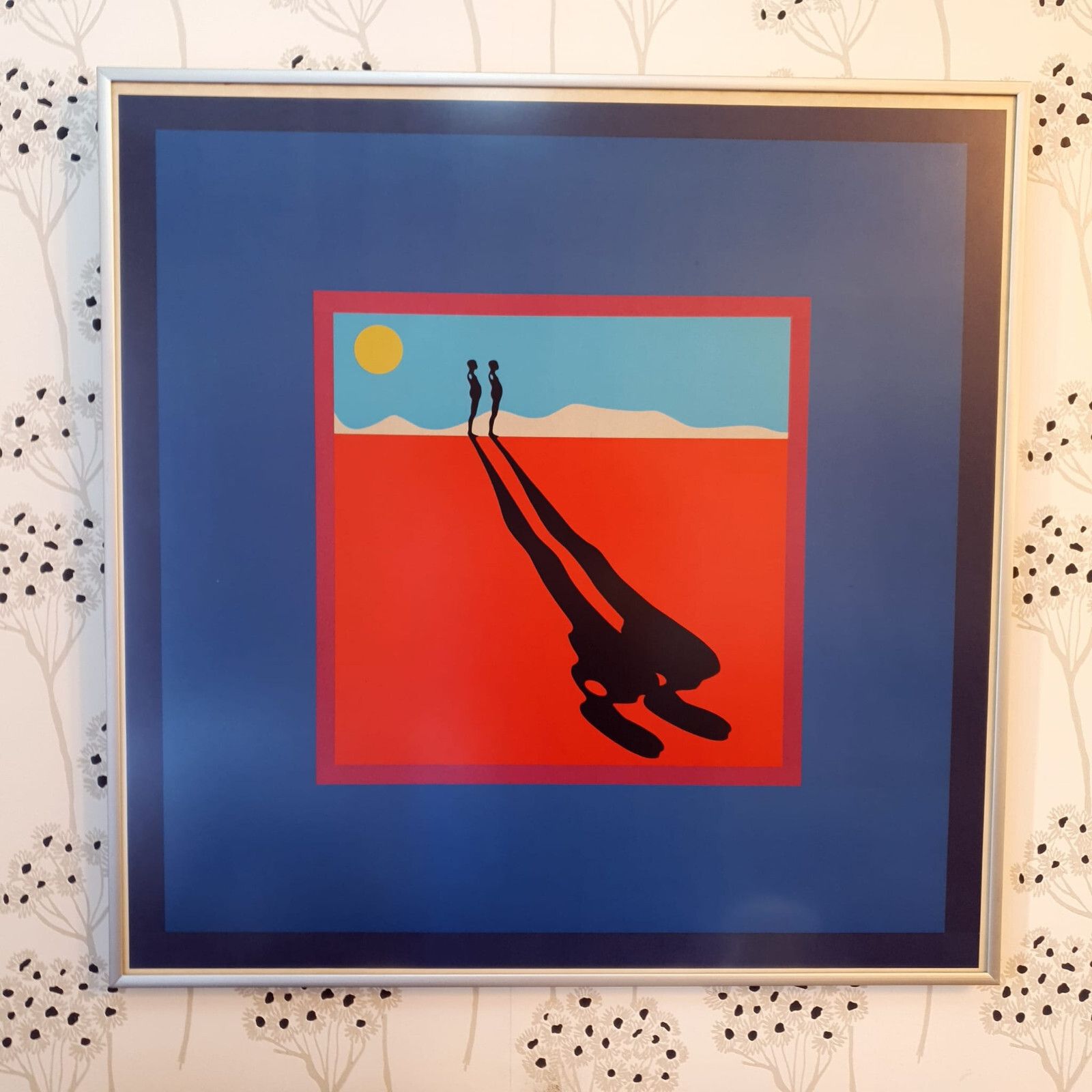 Ernest Trova 1970 Serigraph Print Pace Pop Art Gallery Exhibition Metal Frame