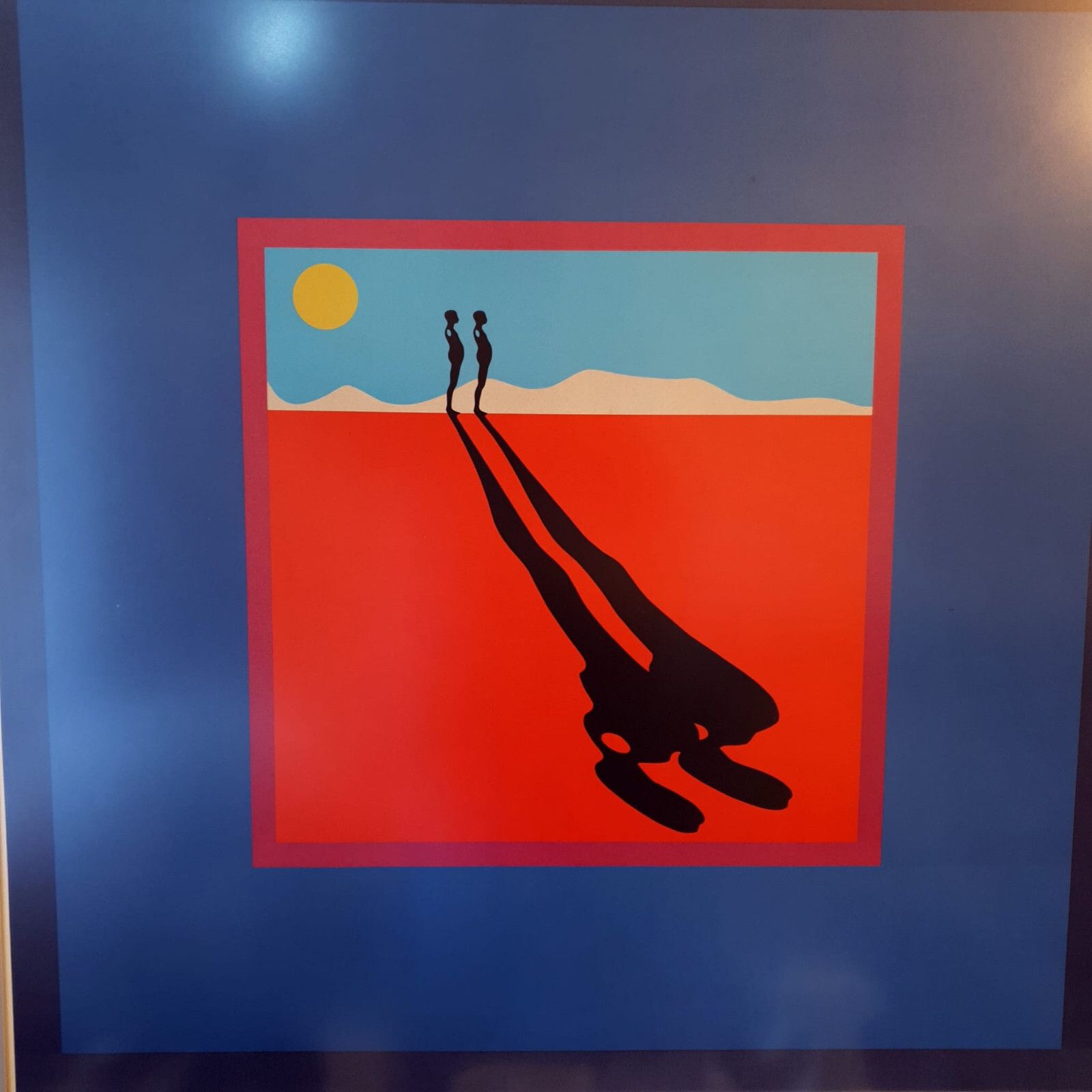 Ernest Trova 1970 Serigraph Print Pace Pop Art Gallery Exhibition Metal Frame photo for sale