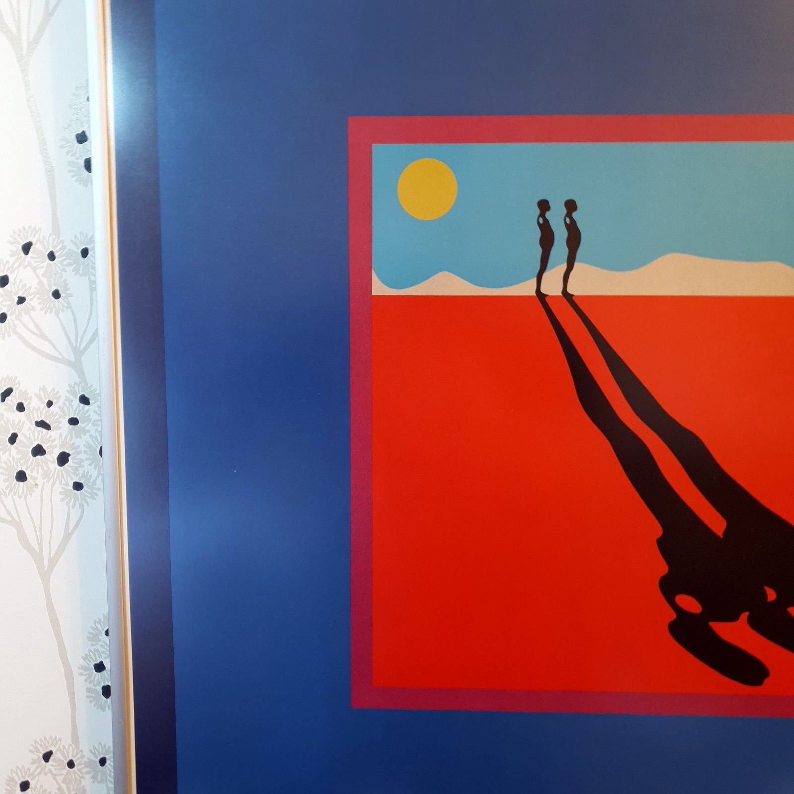 Ernest Trova 1970 Serigraph Print Pace Pop Art Gallery Exhibition Metal Frame photo vintage