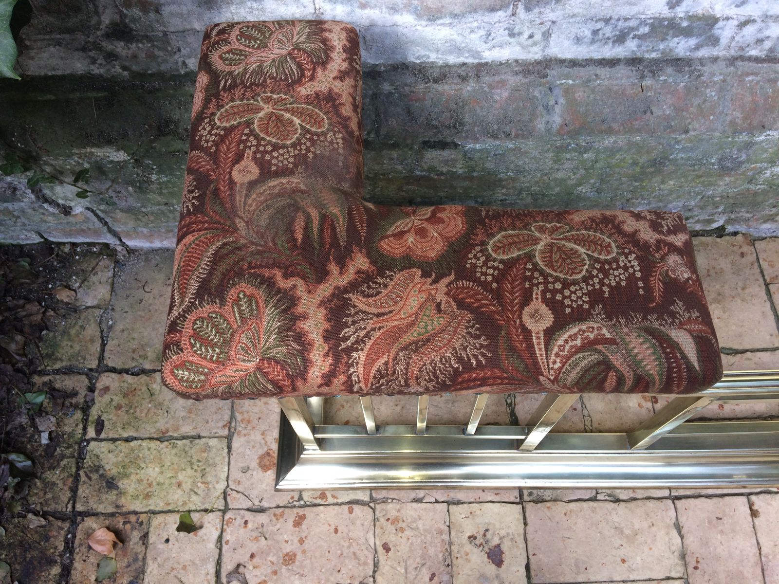 Antique Brass Club Fire Fender Seat photo buy
